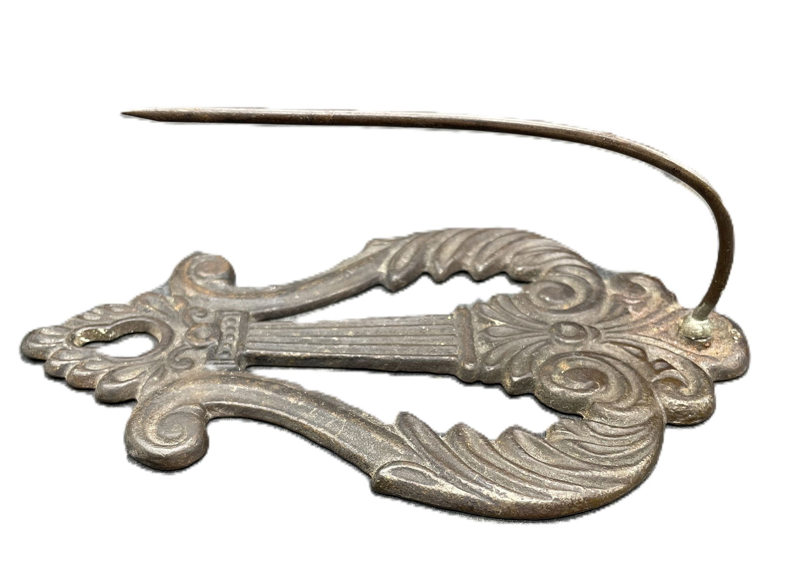 Antique CAST IRON MERCANTILE STORE WALL MOUNT BILL RECEIPT HOLDER - 3