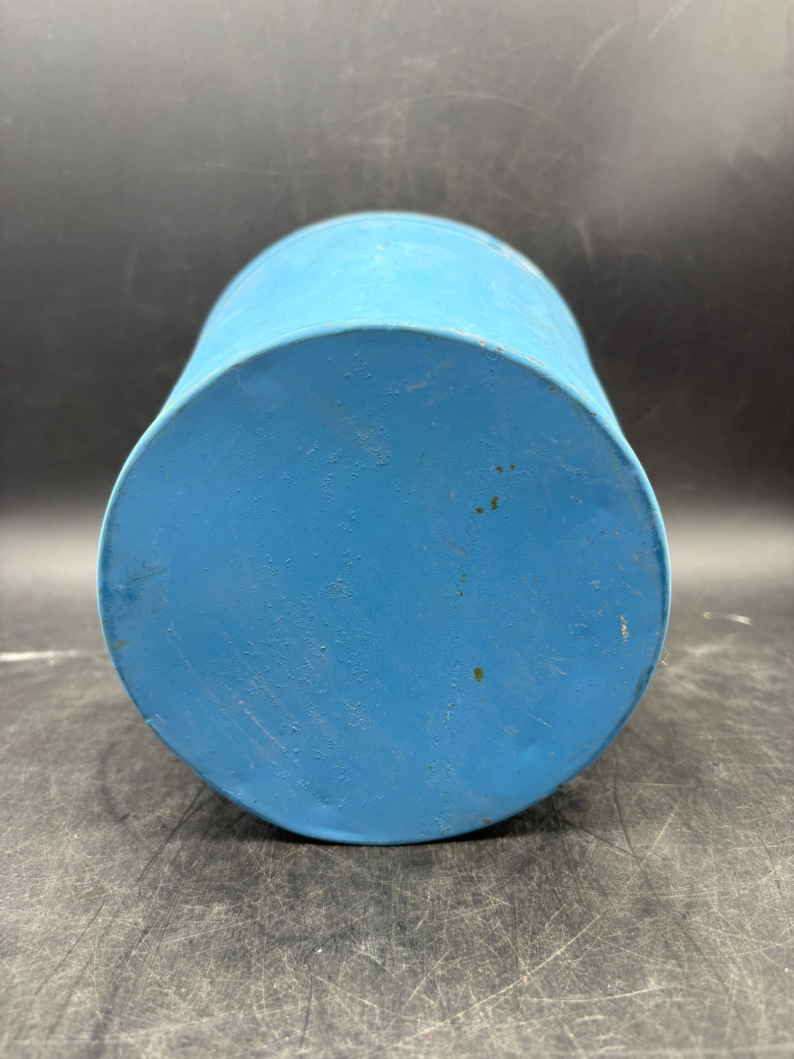 Vintage Robin's Egg Blue Metal Sap Bucket Rustic Primitive - 5