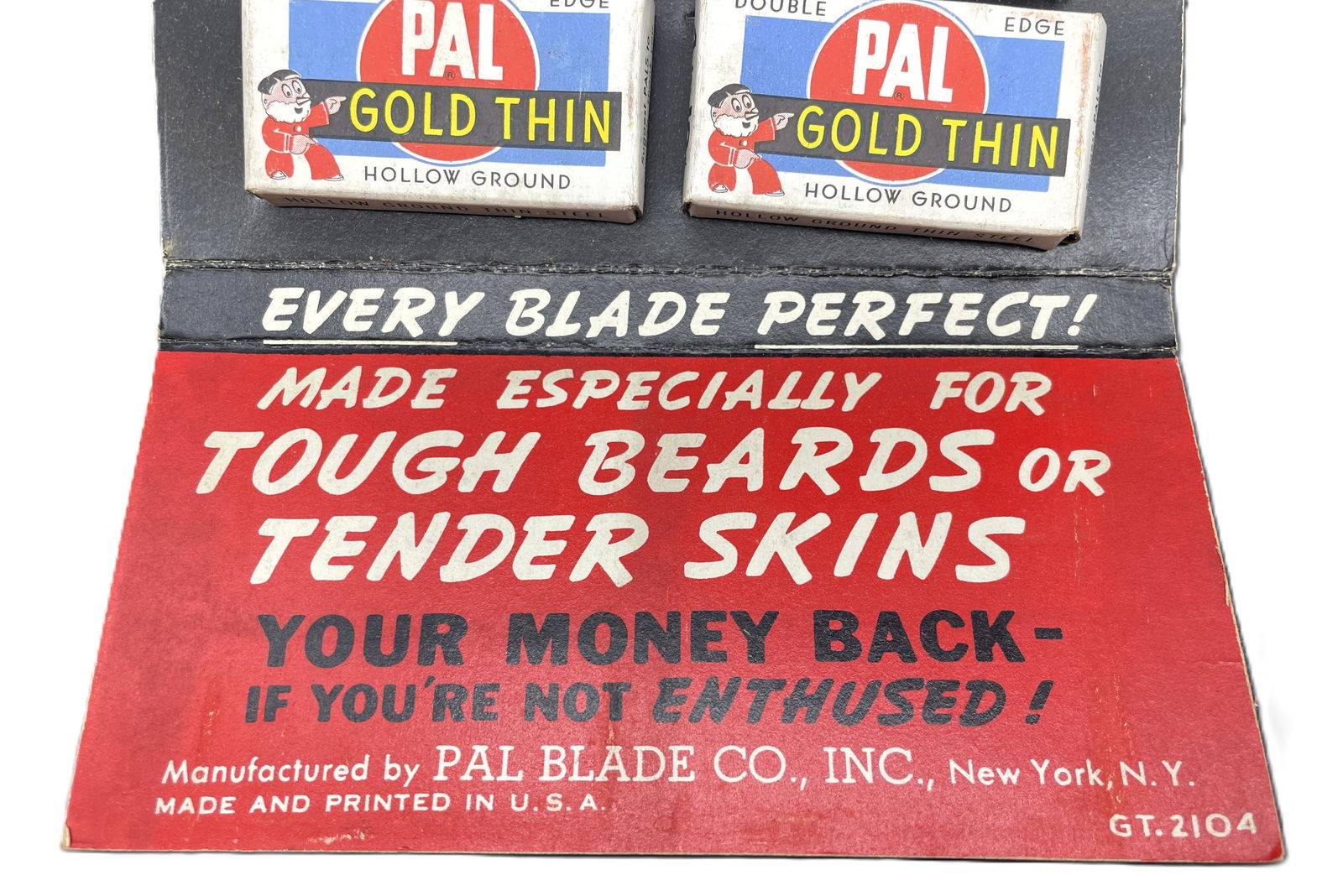 Vintage 1950's - Wall/Counter Display with New Old Stock PAL GOLD THIN Blades - 2