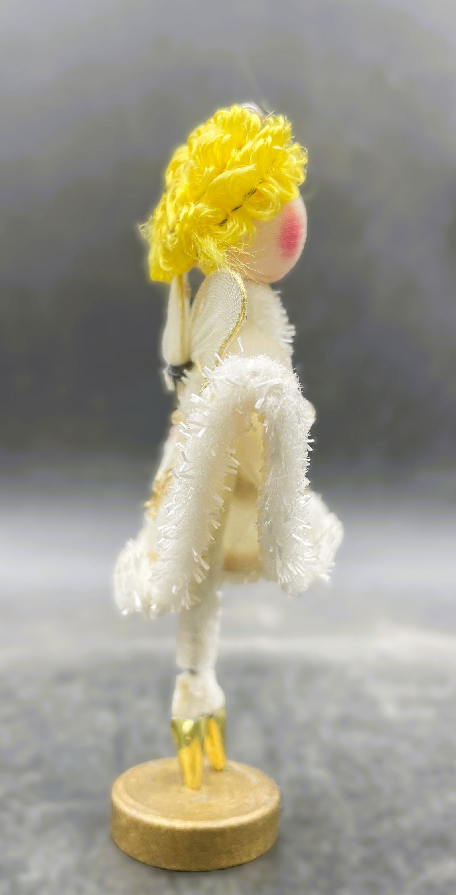 Vintage Japan Pipe Cleaner Angel Ballerina Tulle Wings Yarn Hair - 6