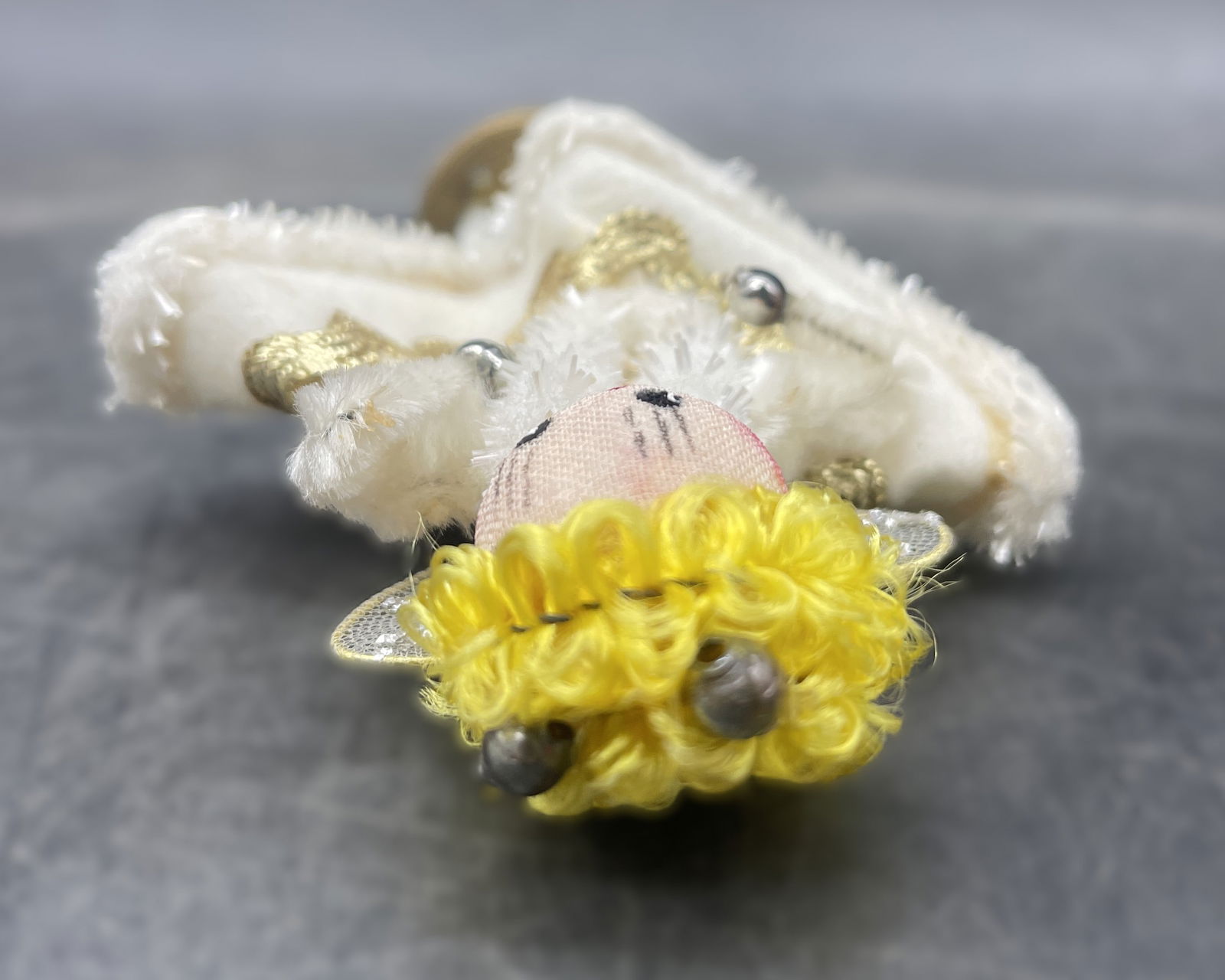 Vintage Japan Pipe Cleaner Angel Ballerina Tulle Wings Yarn Hair - 7