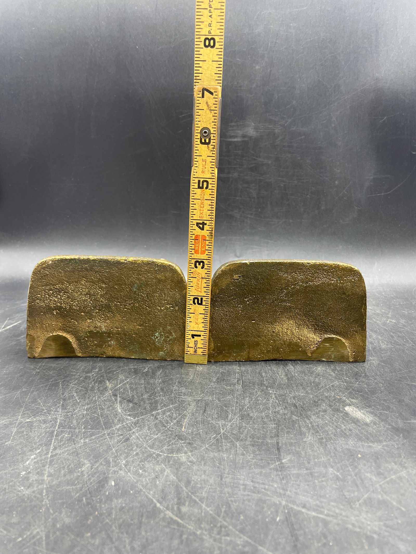 Antique Jennings Brothers Indian Chief Cast Iron Bookends Sculpture PAIR - 7