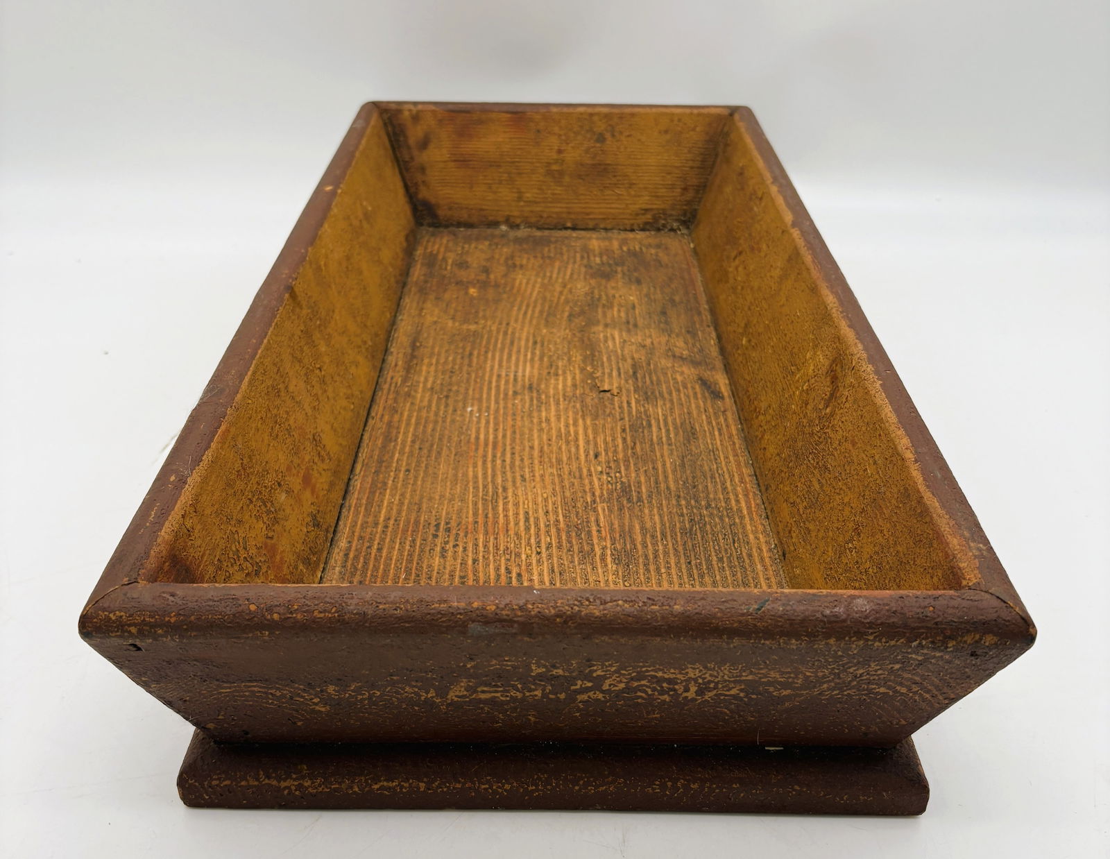 Primitive Large Wood Trencher Dough Box - 4