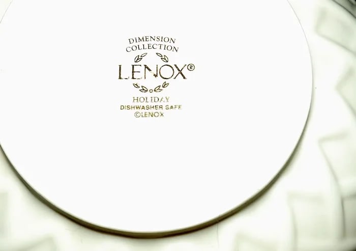 Lenox Dimensions Series Holly Berries Gold Trim Bowl - 7