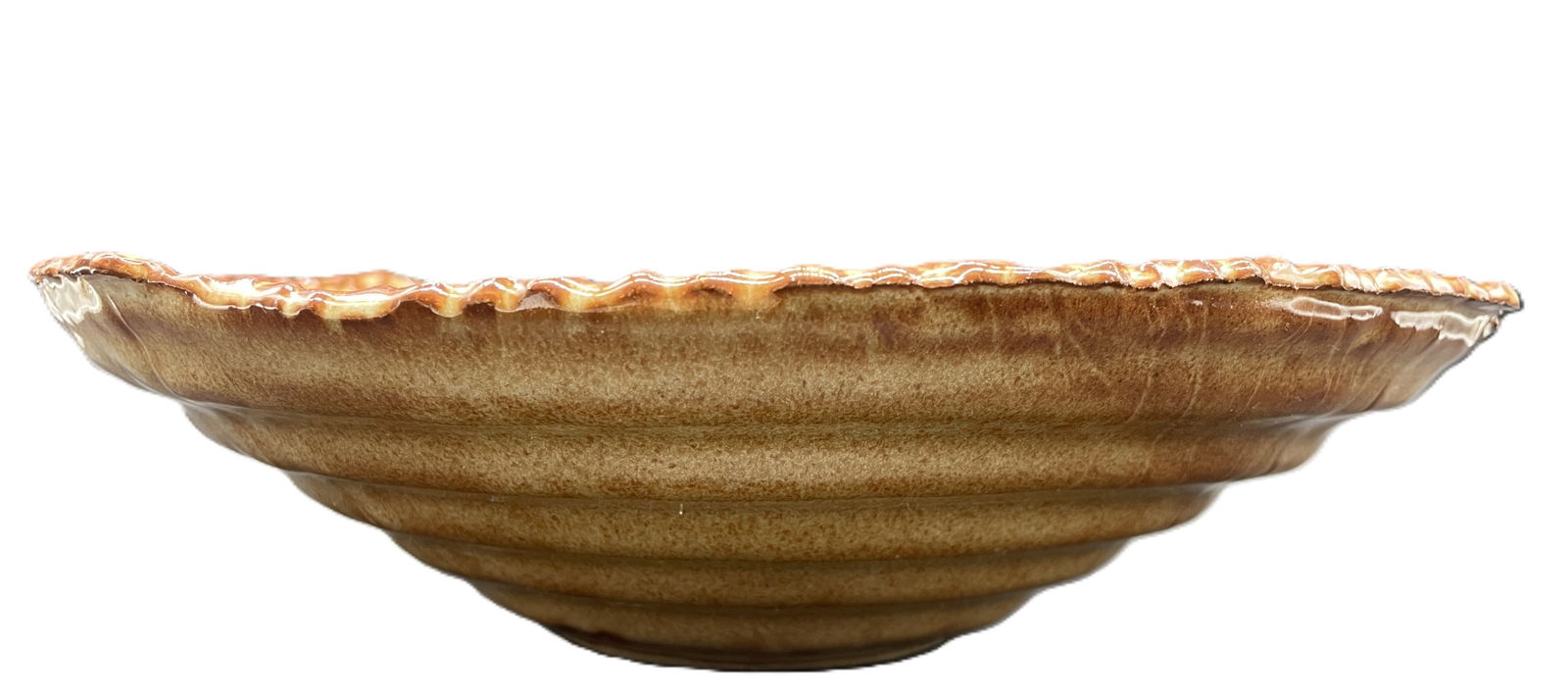 Studio Art Pottery Bowl Signed 11.5" - 5