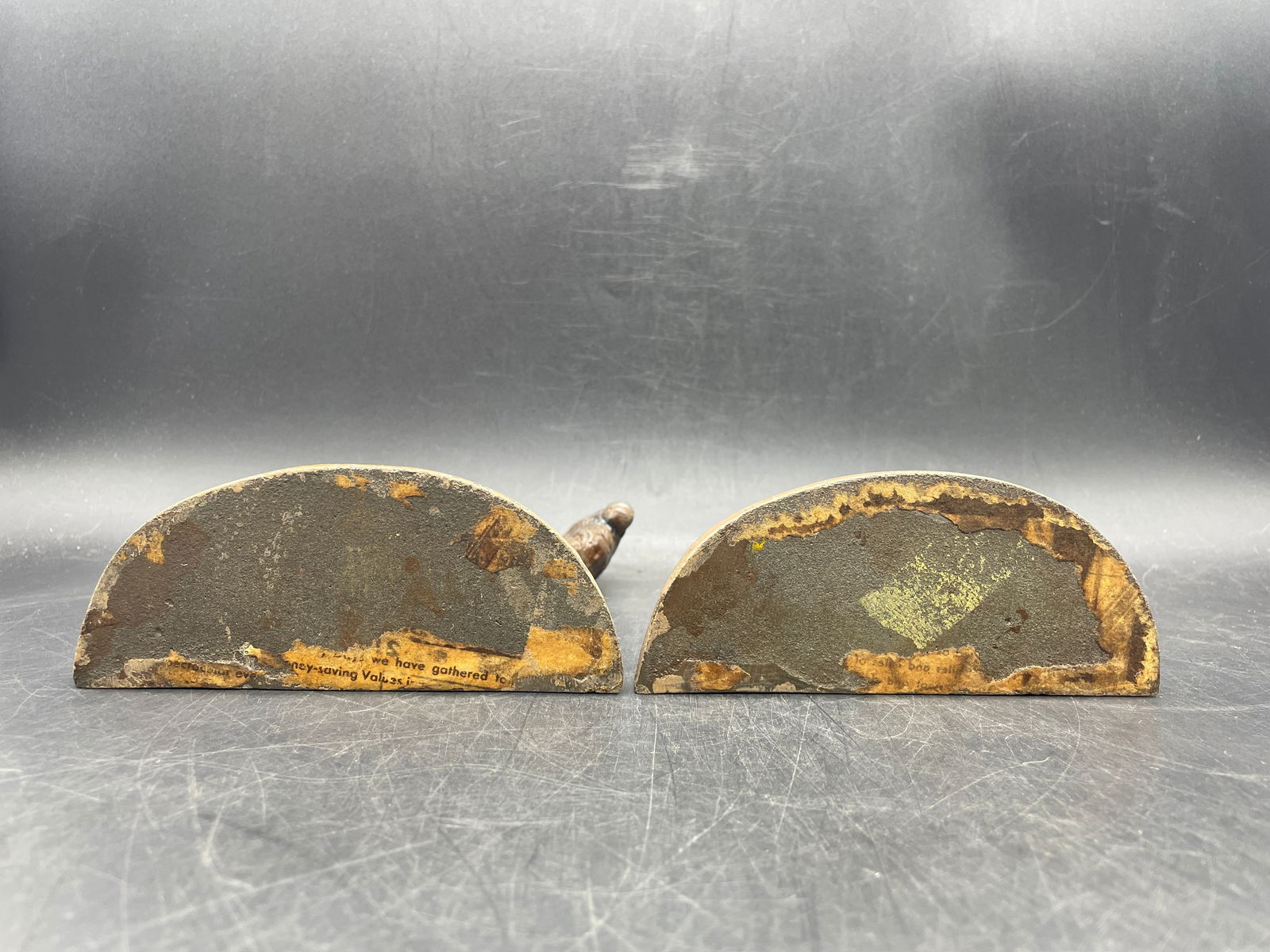 Antique CAST IRON ARABIAN MAN RIDING CAMEL BOOKENDS #418 Hubley Bedouin - 8