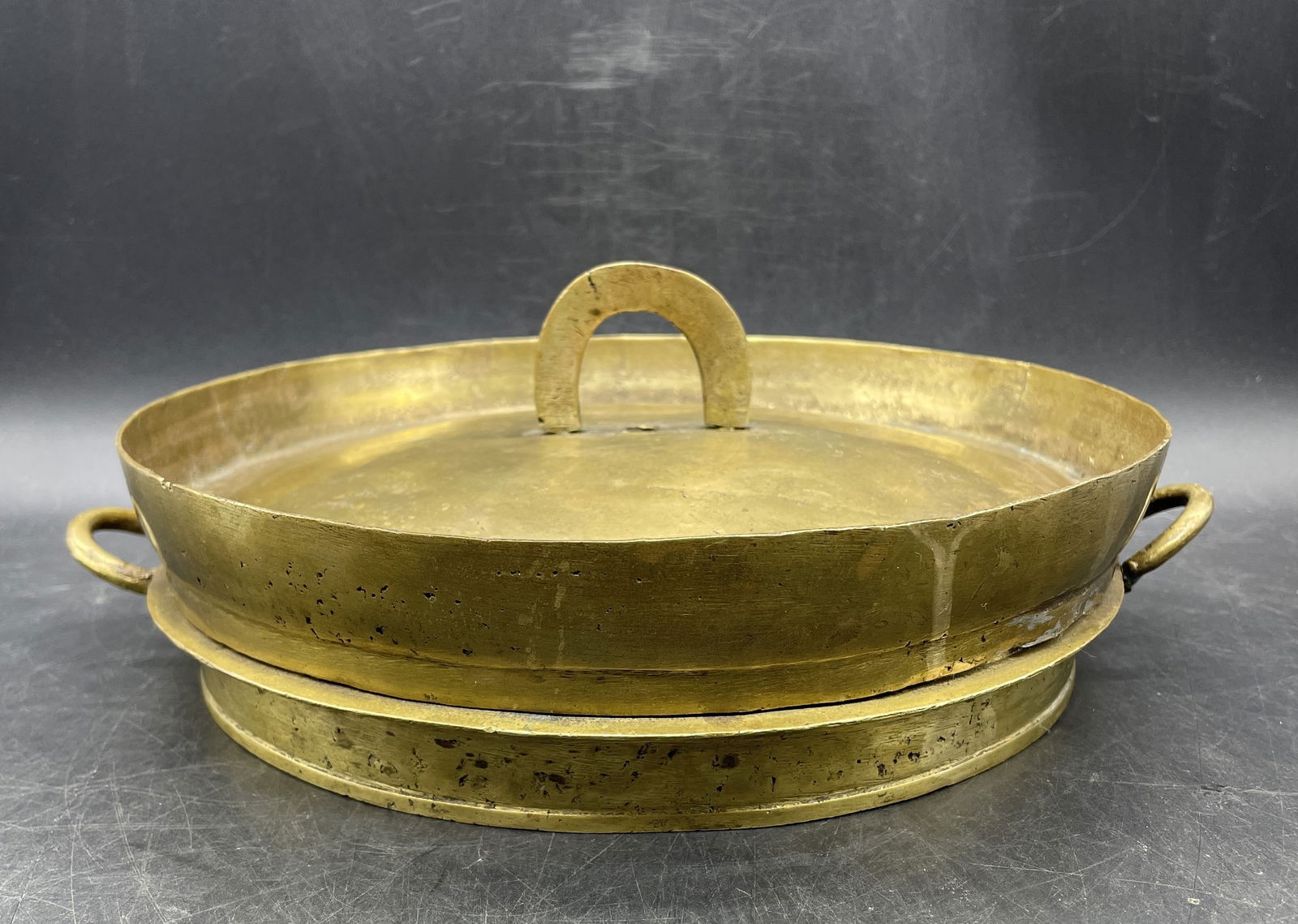 VINTAGE BRASS KUIH BAHULU Candy MOLD with Lid - 8