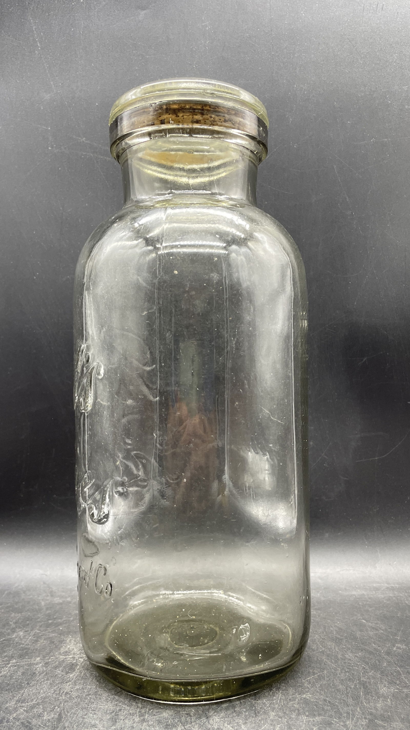 ORIGINAL REEDS PATTIES CANDY JAR REED CANDY CO. CHICAGO WITH LID - 4