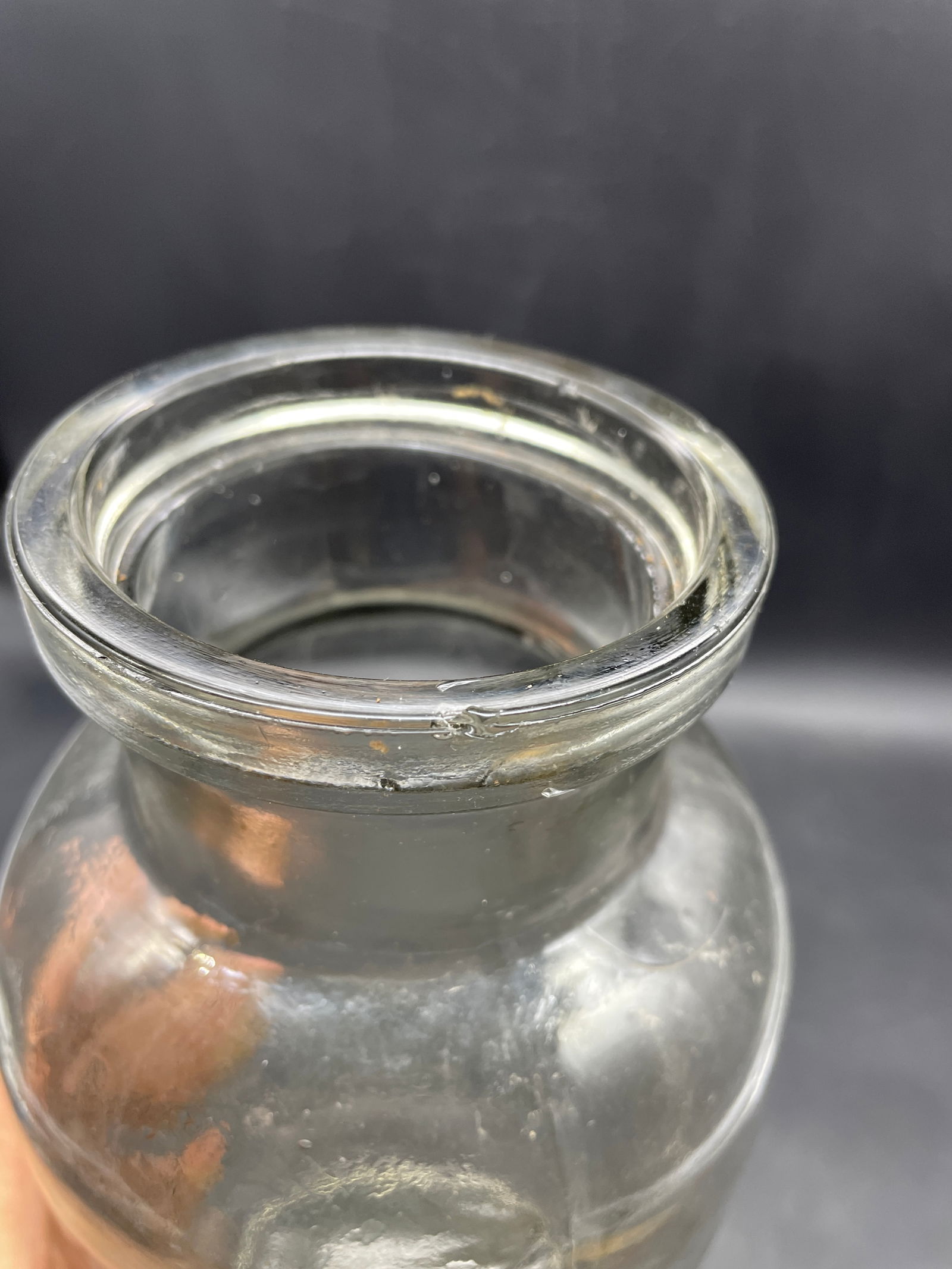 ORIGINAL REEDS PATTIES CANDY JAR REED CANDY CO. CHICAGO WITH LID - 7