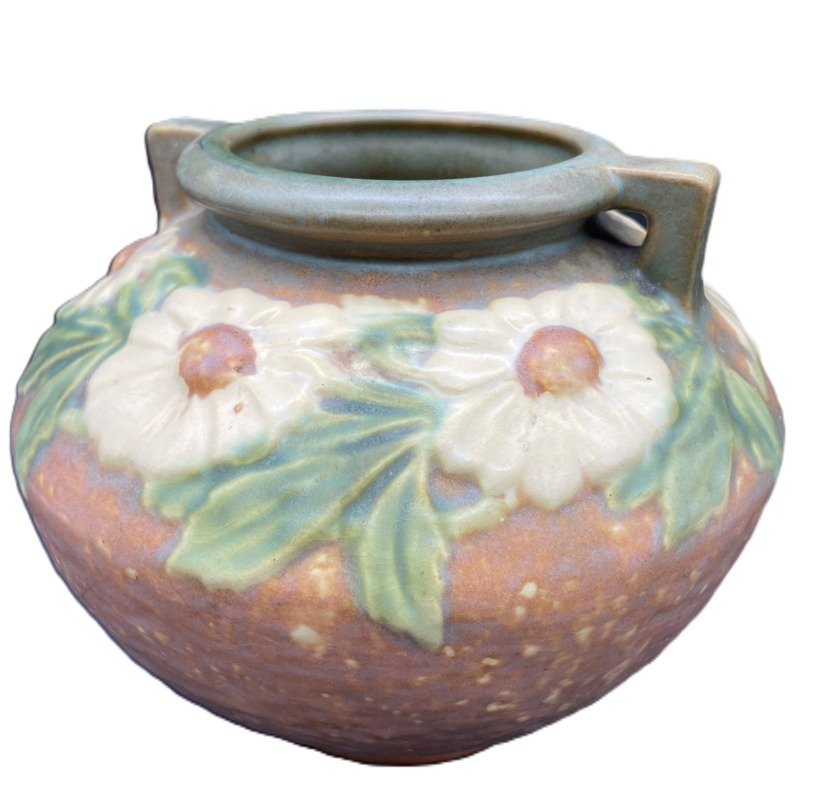 Roseville Dahlrose Brown 1928 Vintage Arts And Crafts Pottery Ceramic Vase 364-6: Date/Period: 1928Dimension: ---Material: potteryAdditional Information: Roseville Dahlrose Brown 1928 Vintage Arts And Crafts Pottery Ceramic Vase 364-6 Shipping:Domestic: Flat-rate of $16.00 to