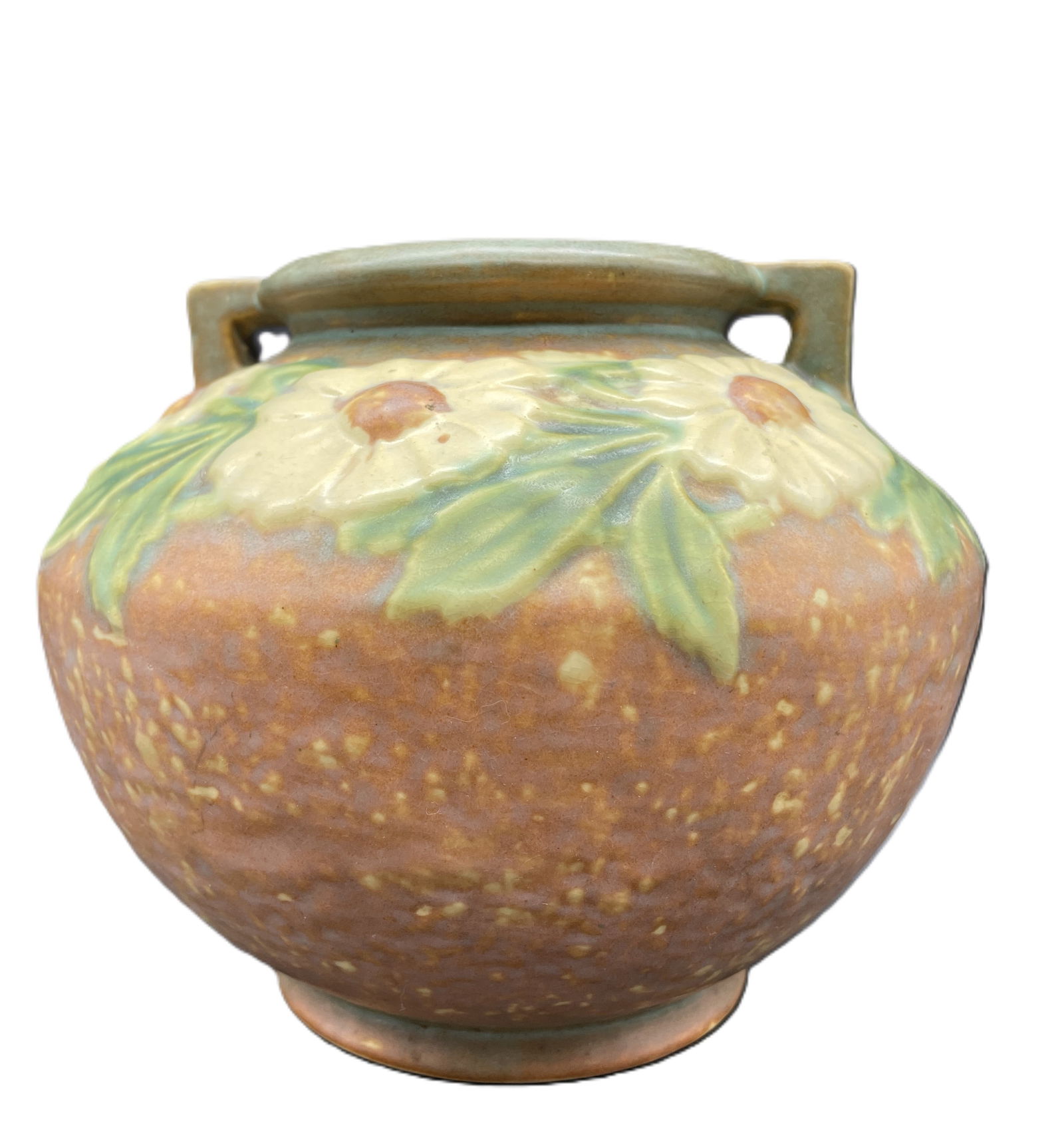 Roseville Dahlrose Brown 1928 Vintage Arts And Crafts Pottery Ceramic Vase 364-6 - 2