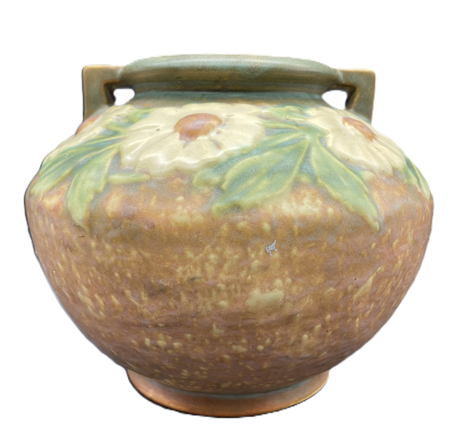 Roseville Dahlrose Brown 1928 Vintage Arts And Crafts Pottery Ceramic Vase 364-6 - 4