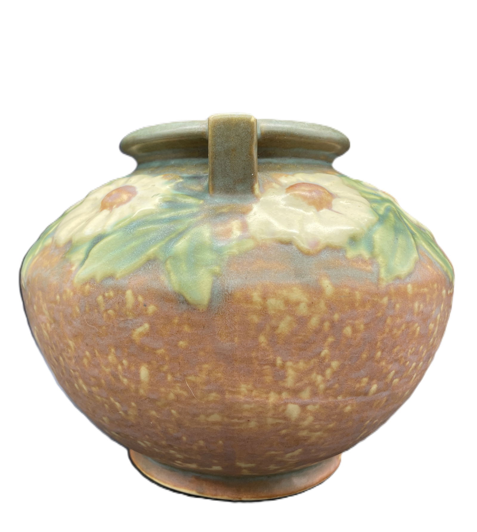 Roseville Dahlrose Brown 1928 Vintage Arts And Crafts Pottery Ceramic Vase 364-6 - 5