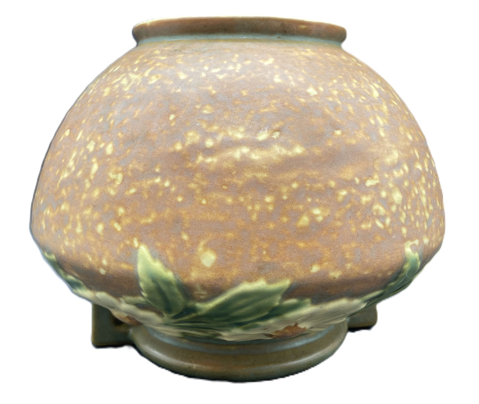 Roseville Dahlrose Brown 1928 Vintage Arts And Crafts Pottery Ceramic Vase 364-6 - 6