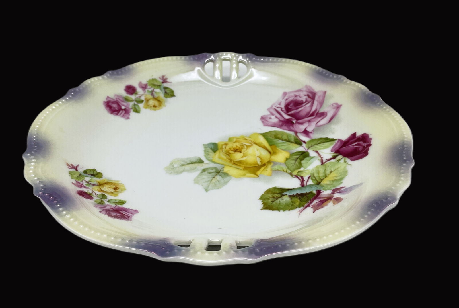 ANTIQUE GERMAN CAKE PLATE - 5