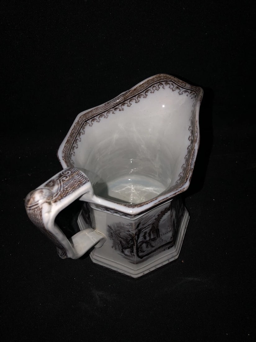 8 1/4” Castle Scenery Mulbery Pitcher - 3