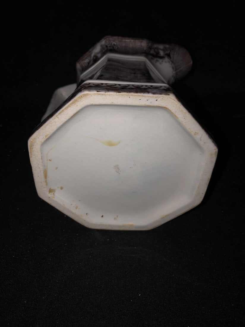 8 1/4” Castle Scenery Mulbery Pitcher - 4