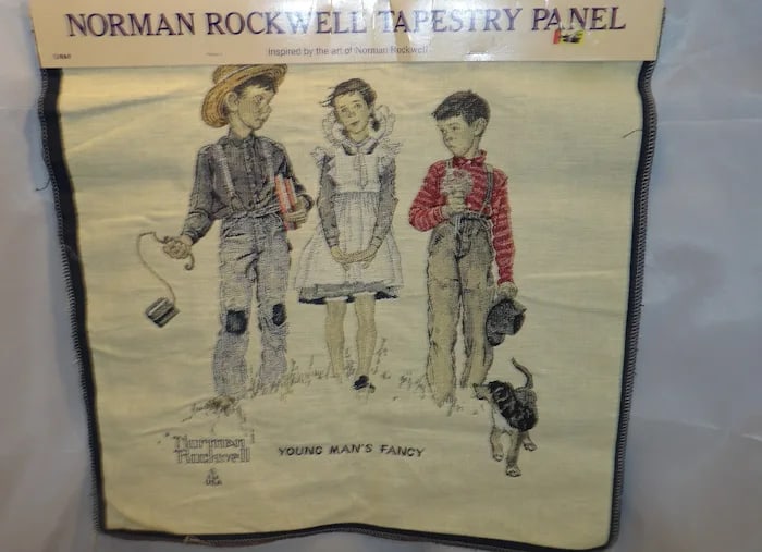 Norman Rockwell Tapestry Panel Oakhurst Textiles - 3