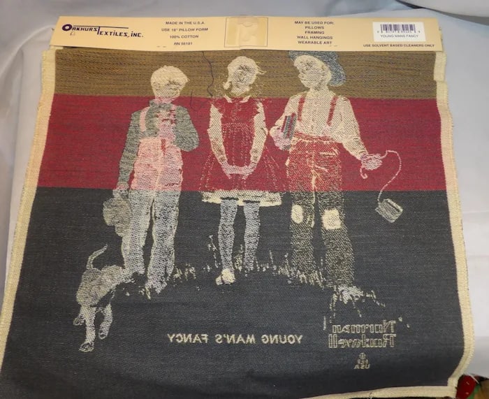 Norman Rockwell Tapestry Panel Oakhurst Textiles - 4
