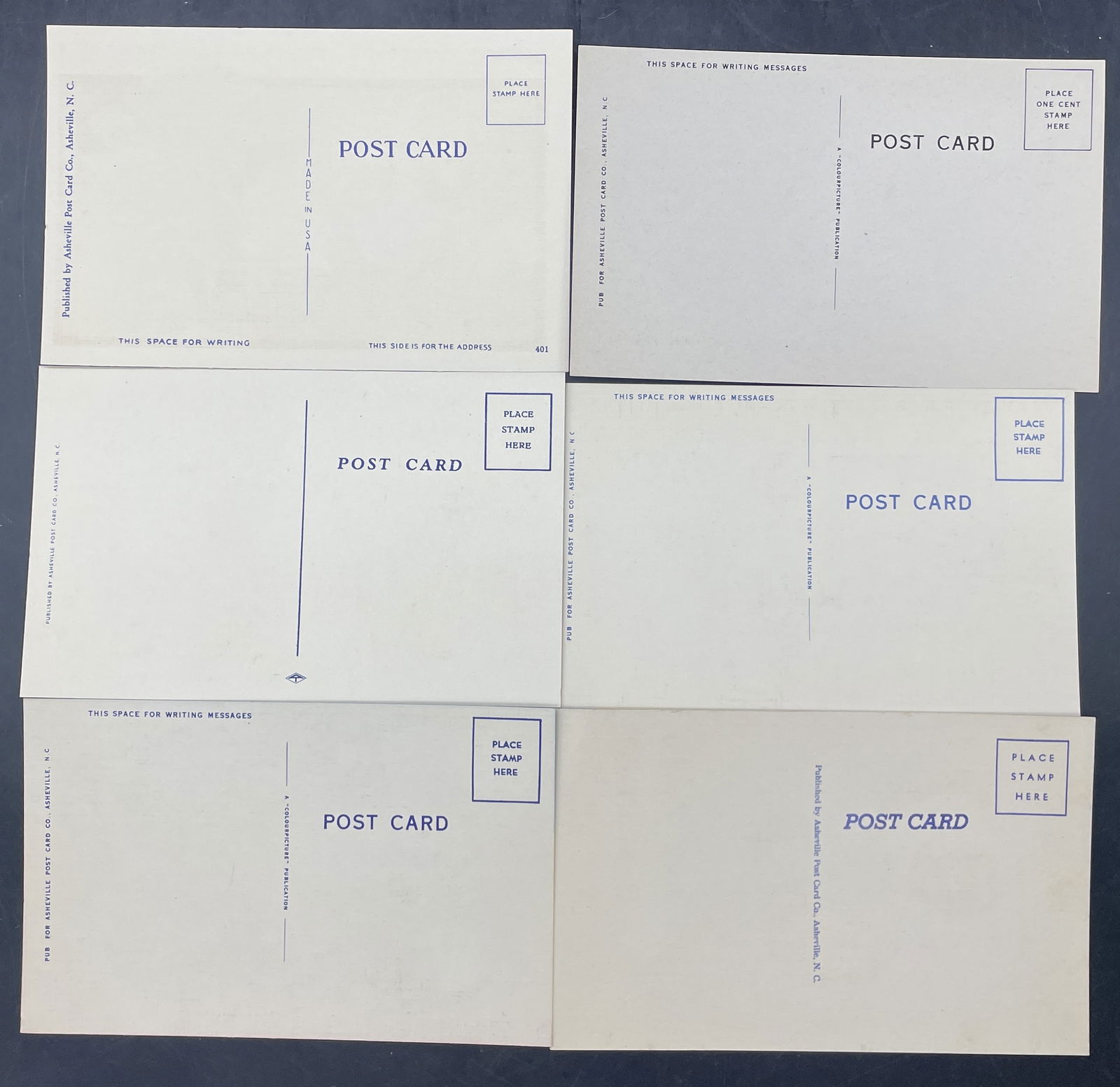 Lot of 6 Black Americana Postcards - 6