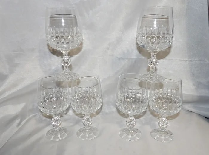 Belfast Pattern Bohemia Crystal Wine Glasses (1 of 6)