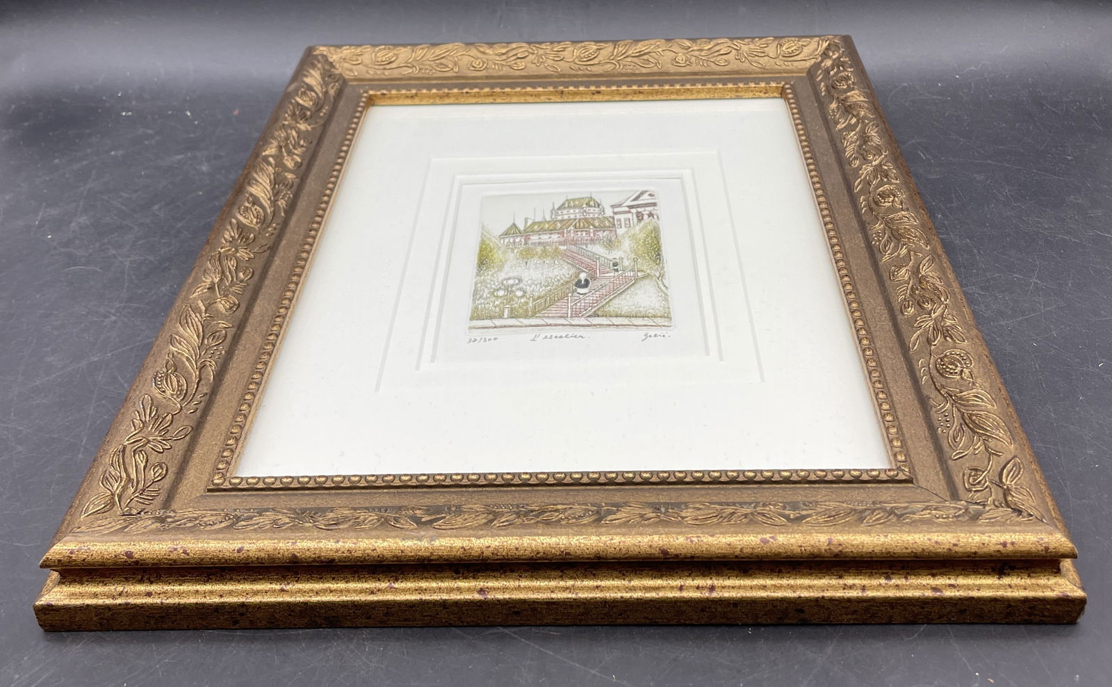 Vintage Signed & Numbered L'ESCALIERS Quebec Print 32/300 - 4