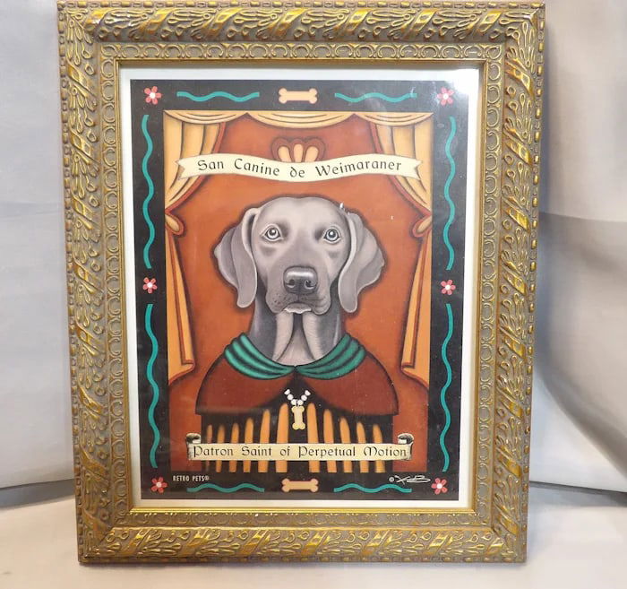 Retro Pets San Canine de Weimaraner Art - 2