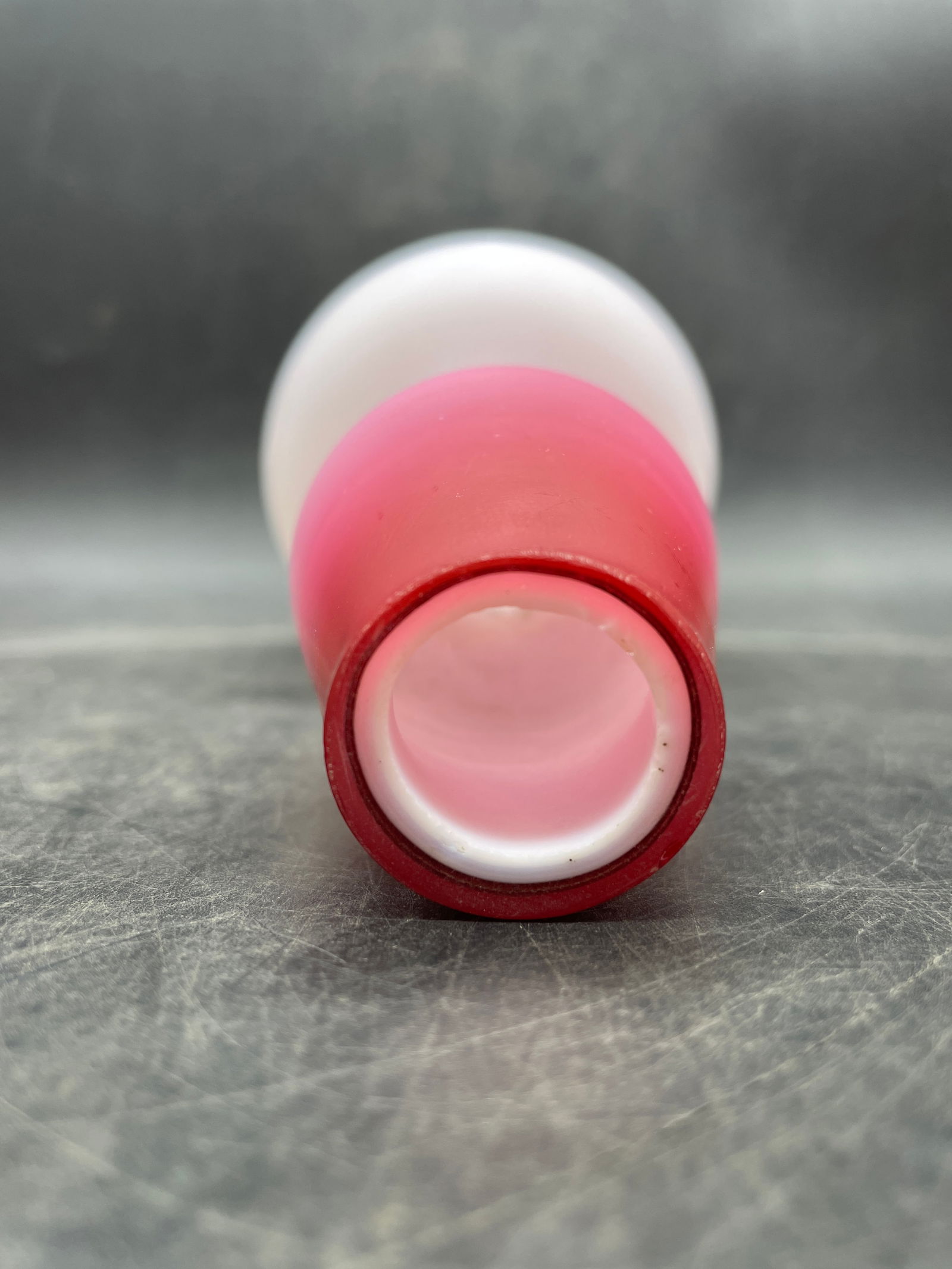 Bohemian Victorian Pink Cased Peach Blow Satin Glass Double Gourd Shape Vase - 6