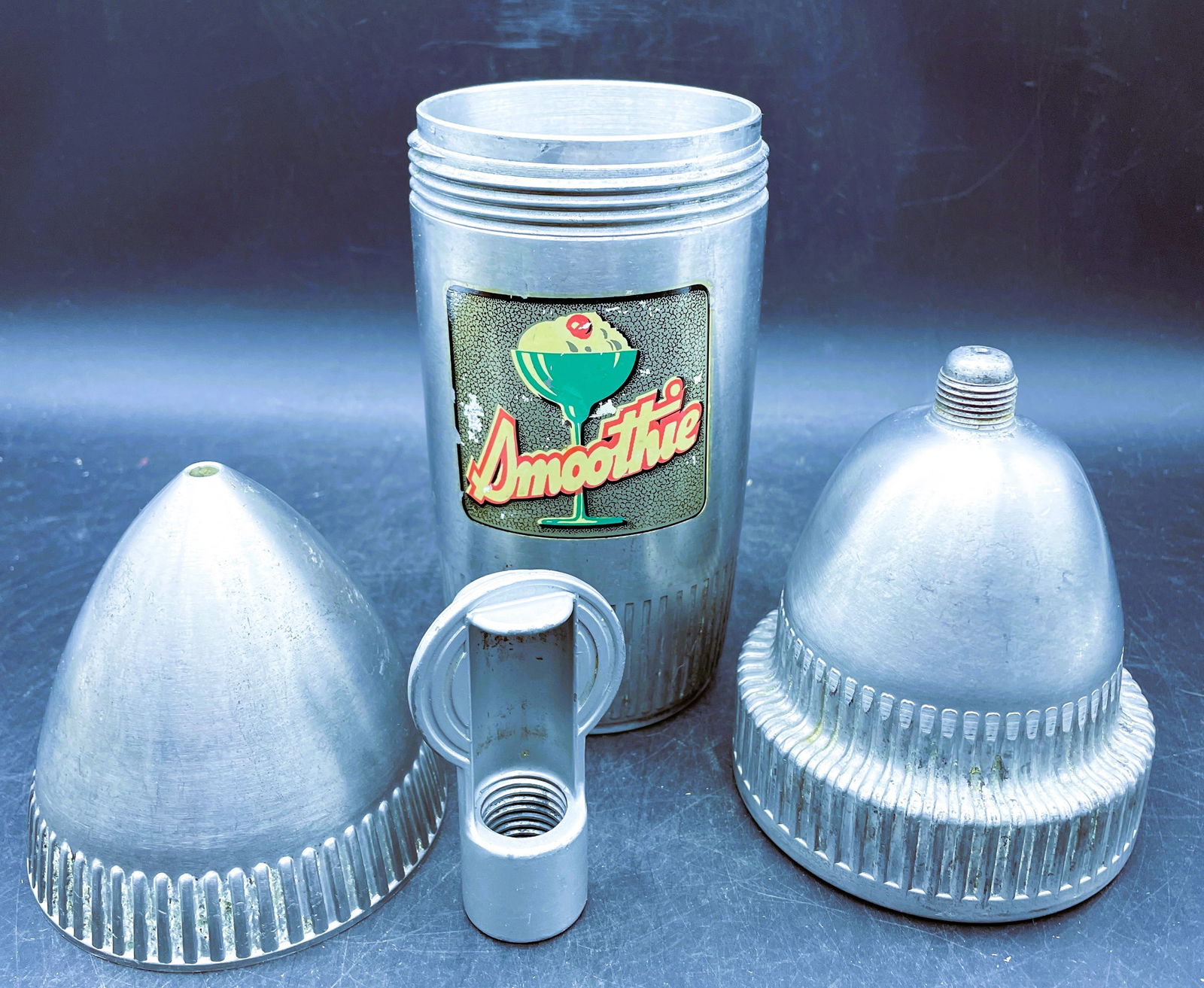 VINTAGE 1940S SMOOTHIE "SATINSMOOTH" ICE CREAM MAKER MIXER ROCKET BULLET RALMAC - 4