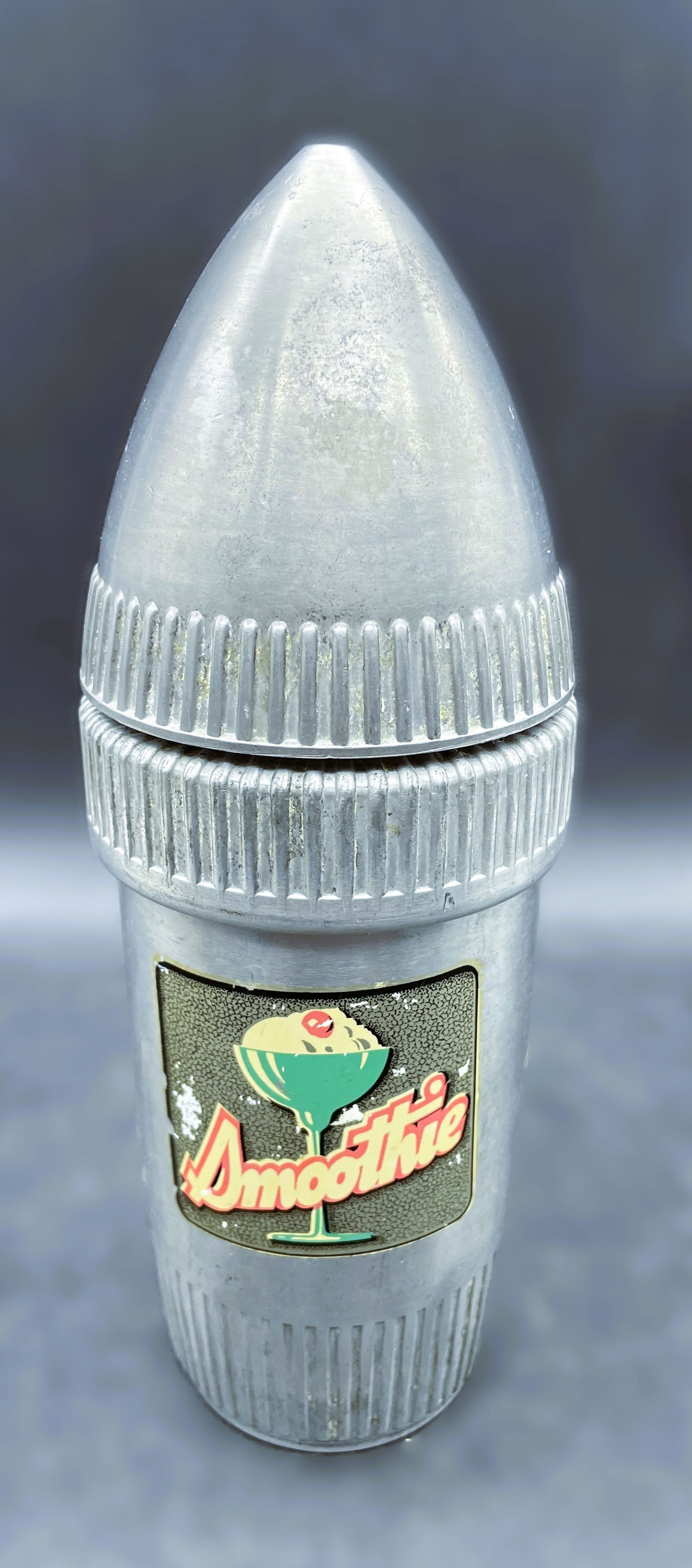 VINTAGE 1940S SMOOTHIE "SATINSMOOTH" ICE CREAM MAKER MIXER ROCKET BULLET RALMAC - 8