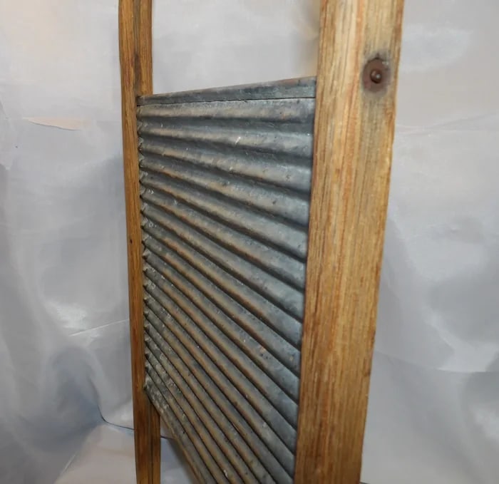 Antique Bent Wood Wash Board - 5