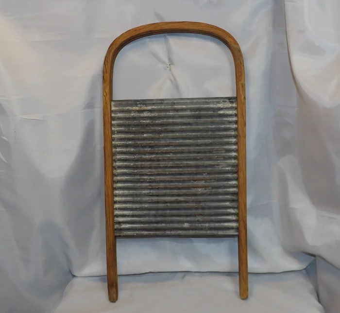 Antique Bent Wood Wash Board - 7