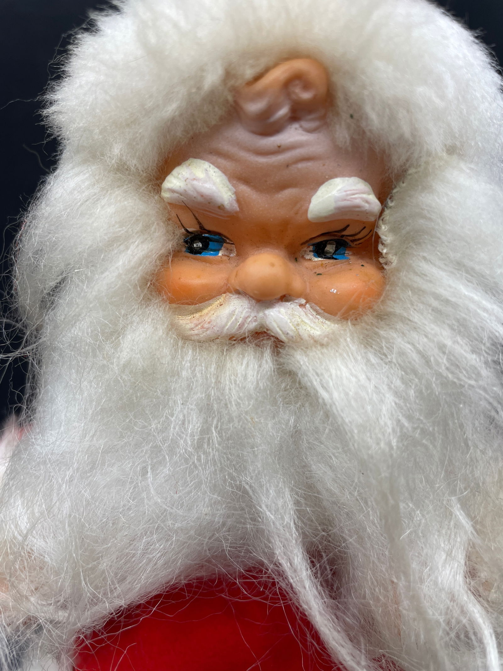 Vintage Rice-Bayersdorfer Co. Rubber face Santa Claus Figurine Black Boots - 2