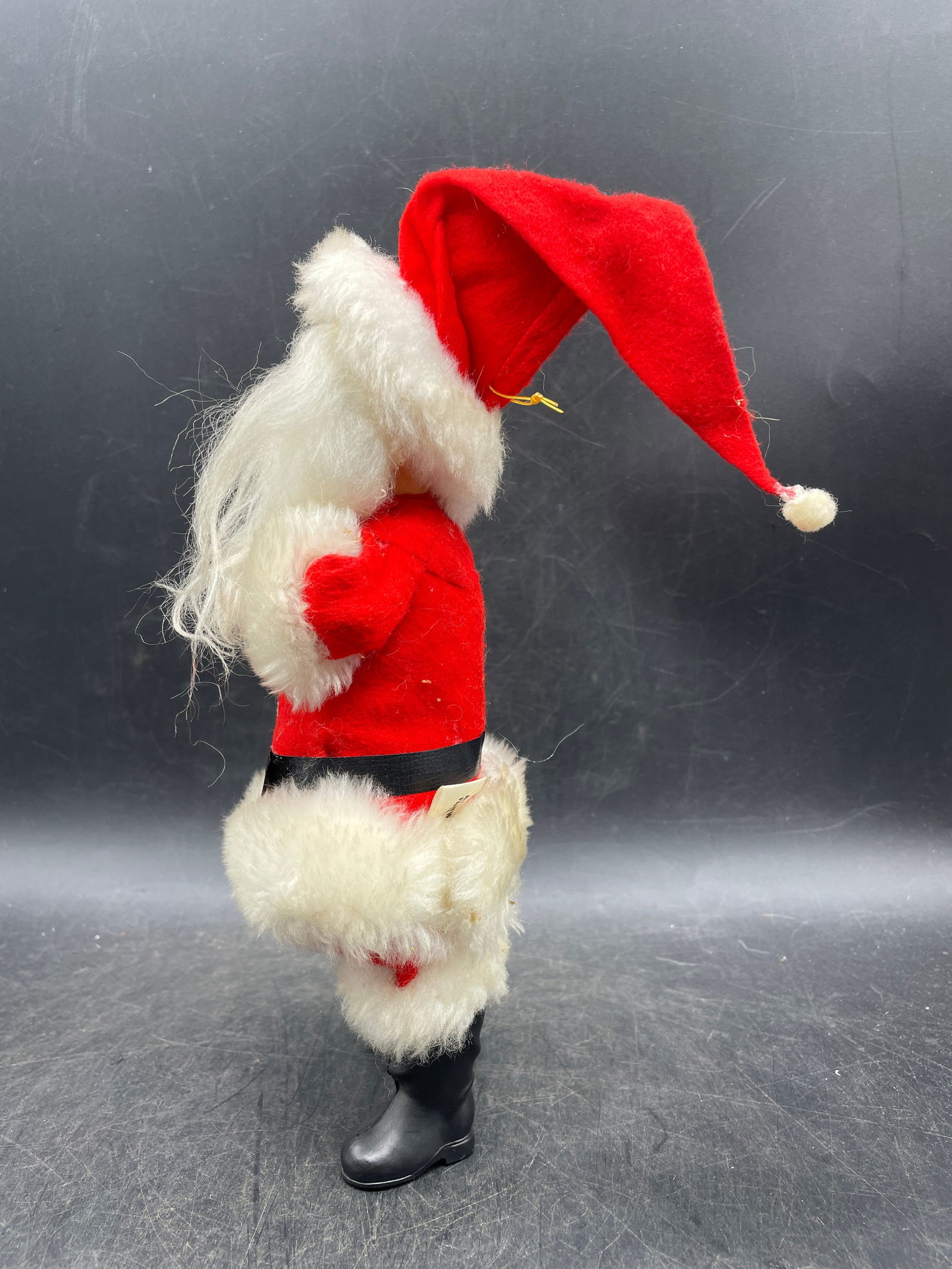 Vintage Rice-Bayersdorfer Co. Rubber face Santa Claus Figurine Black Boots - 4