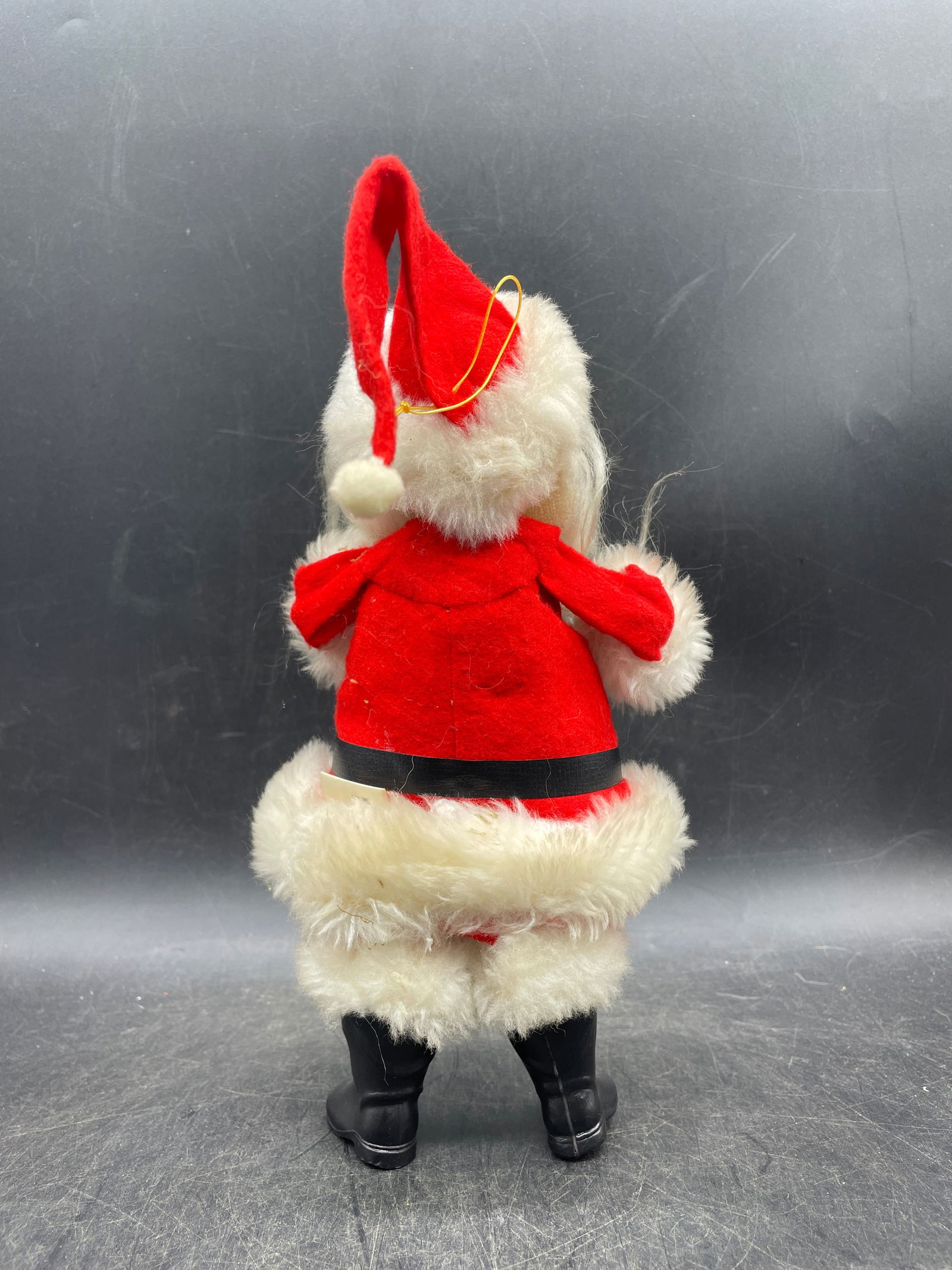 Vintage Rice-Bayersdorfer Co. Rubber face Santa Claus Figurine Black Boots - 5