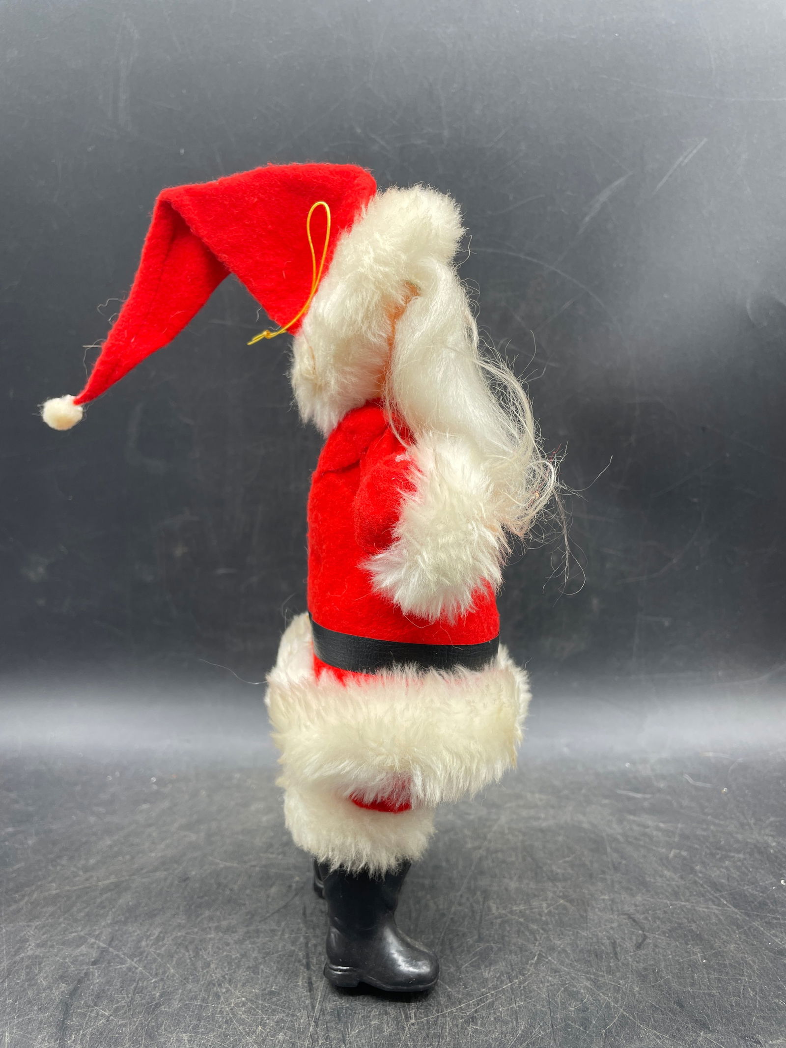 Vintage Rice-Bayersdorfer Co. Rubber face Santa Claus Figurine Black Boots - 6