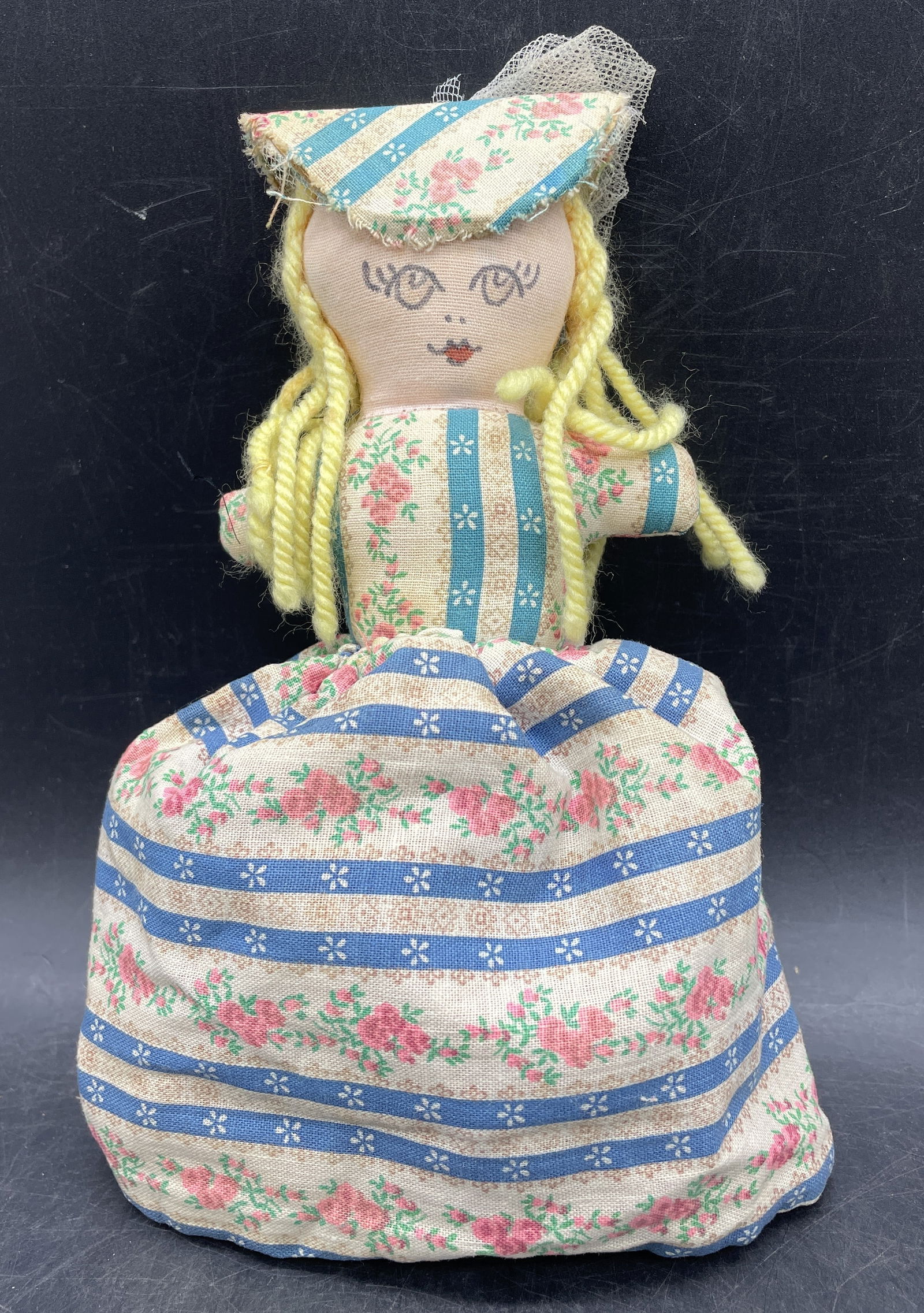 FOLK ART TOPSY TURVY REVERSIBLE FLIP CLOTH DOLL AMERICANA BLACK & WHITE - 4