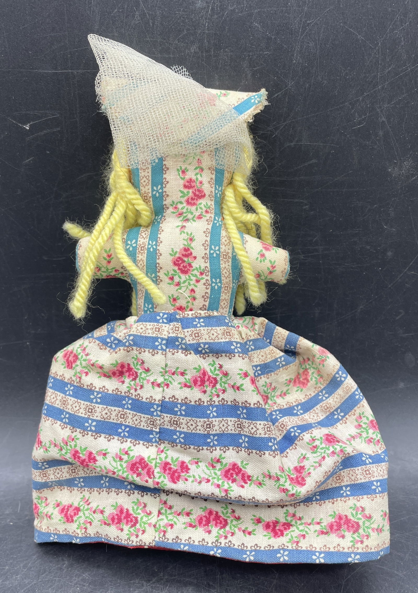 FOLK ART TOPSY TURVY REVERSIBLE FLIP CLOTH DOLL AMERICANA BLACK & WHITE - 5