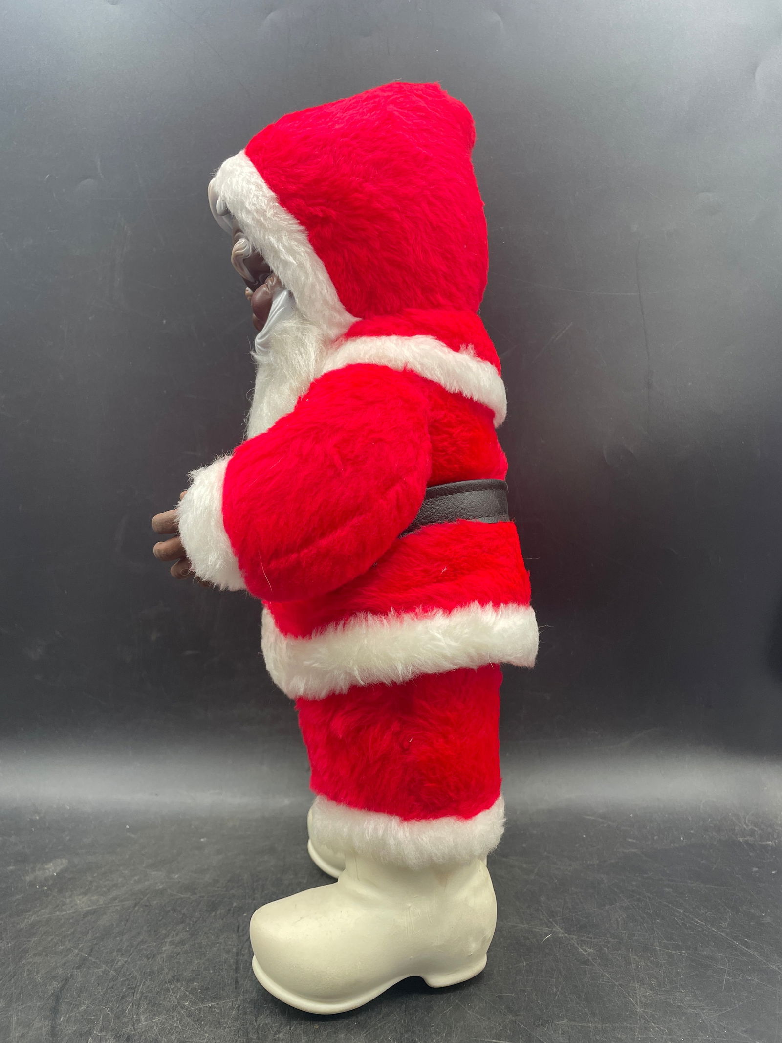 Rare Rushton Coca Cola African American Santa Plush White Boots 50's - 4