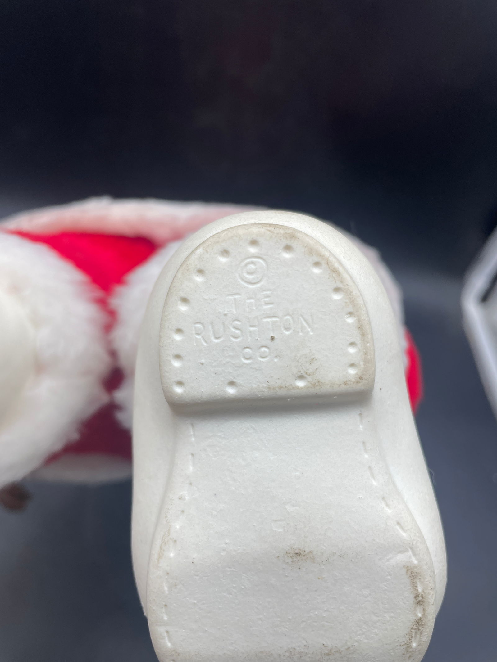 Rare Rushton Coca Cola African American Santa Plush White Boots 50's - 7