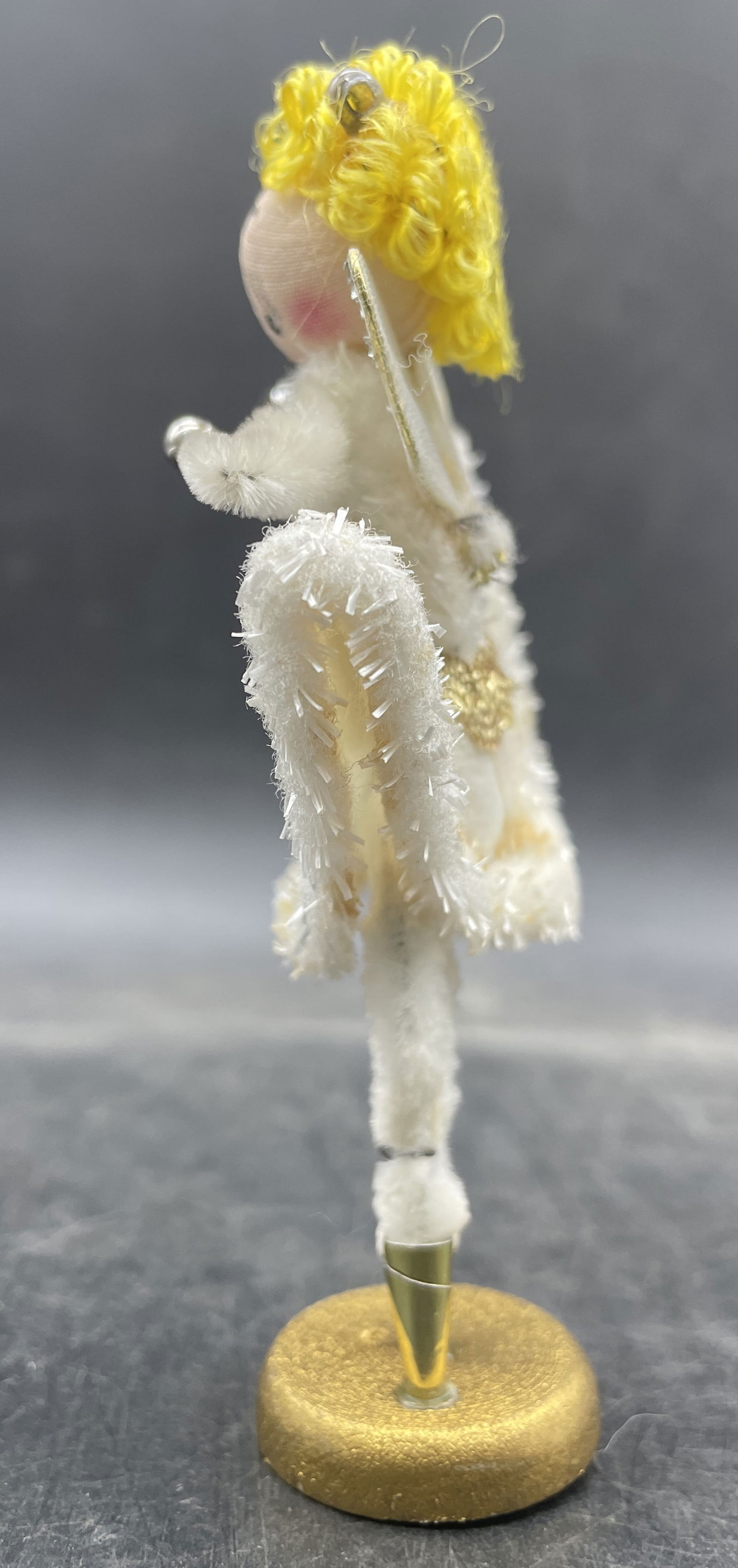 Vintage Japan Pipe Cleaner Angel Ballerina Tulle Wings Yarn Hair - 3