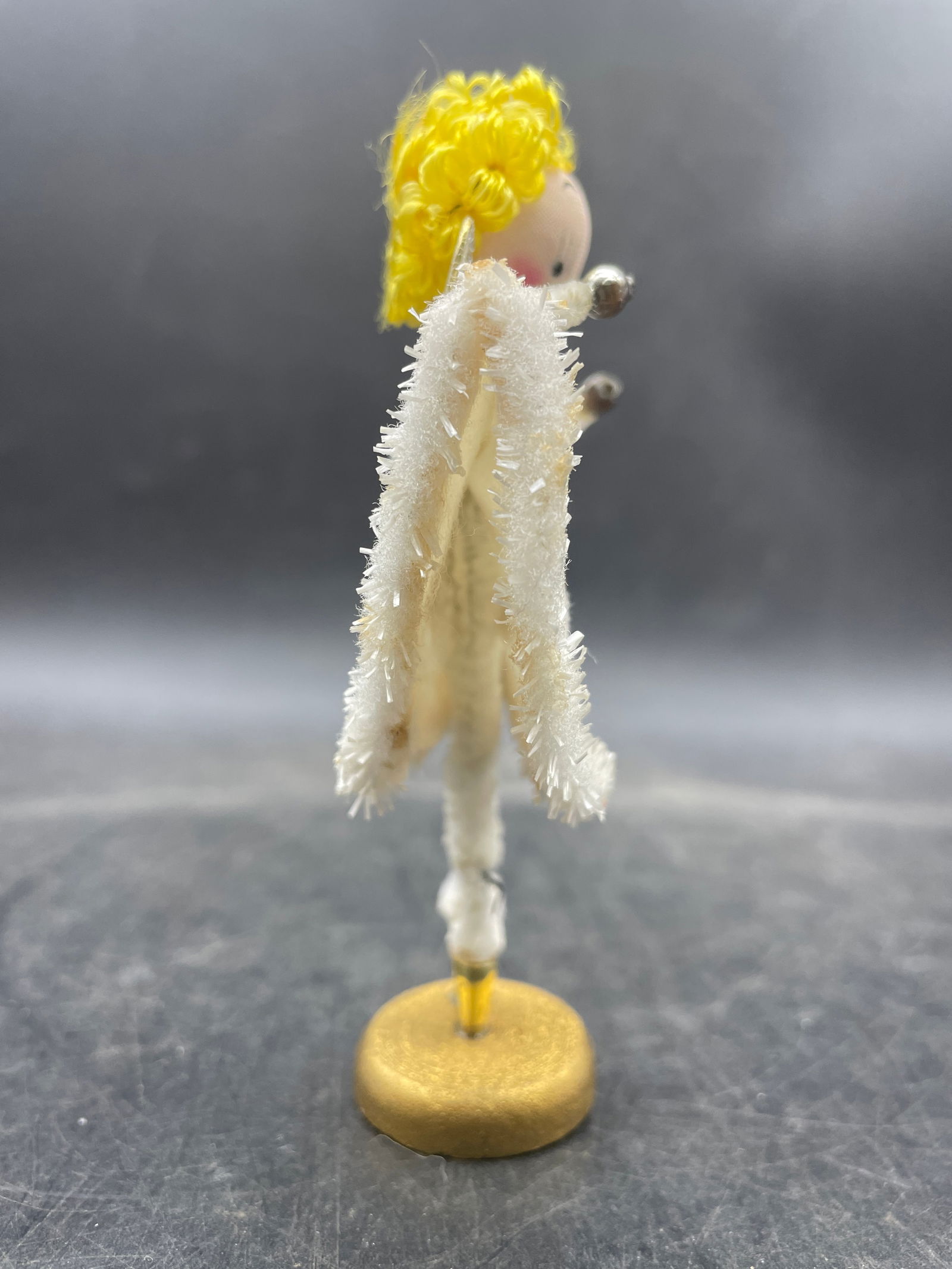 Vintage Japan Pipe Cleaner Angel Ballerina Tulle Wings Yarn Hair - 5