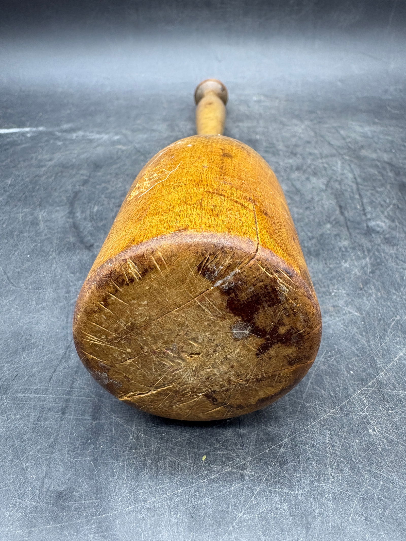 Antique Wooden Masher Great Patina - 4