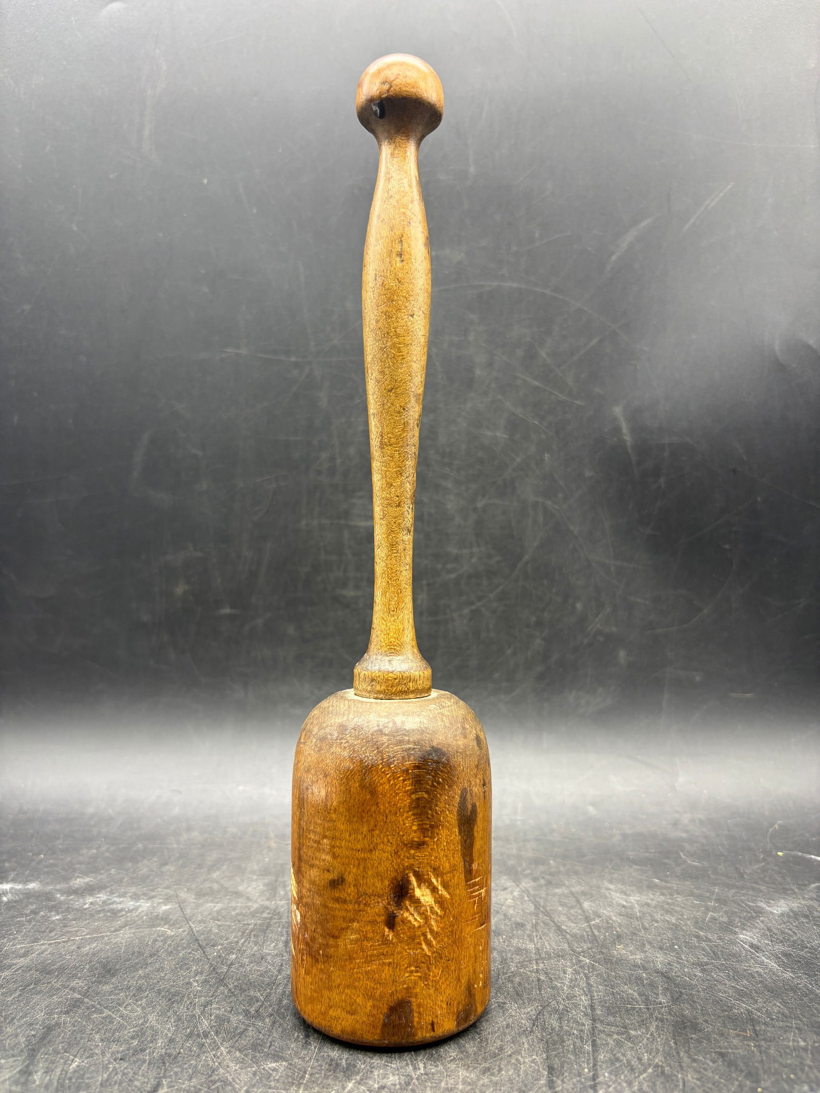 Antique Wooden Masher Great Patina - 6