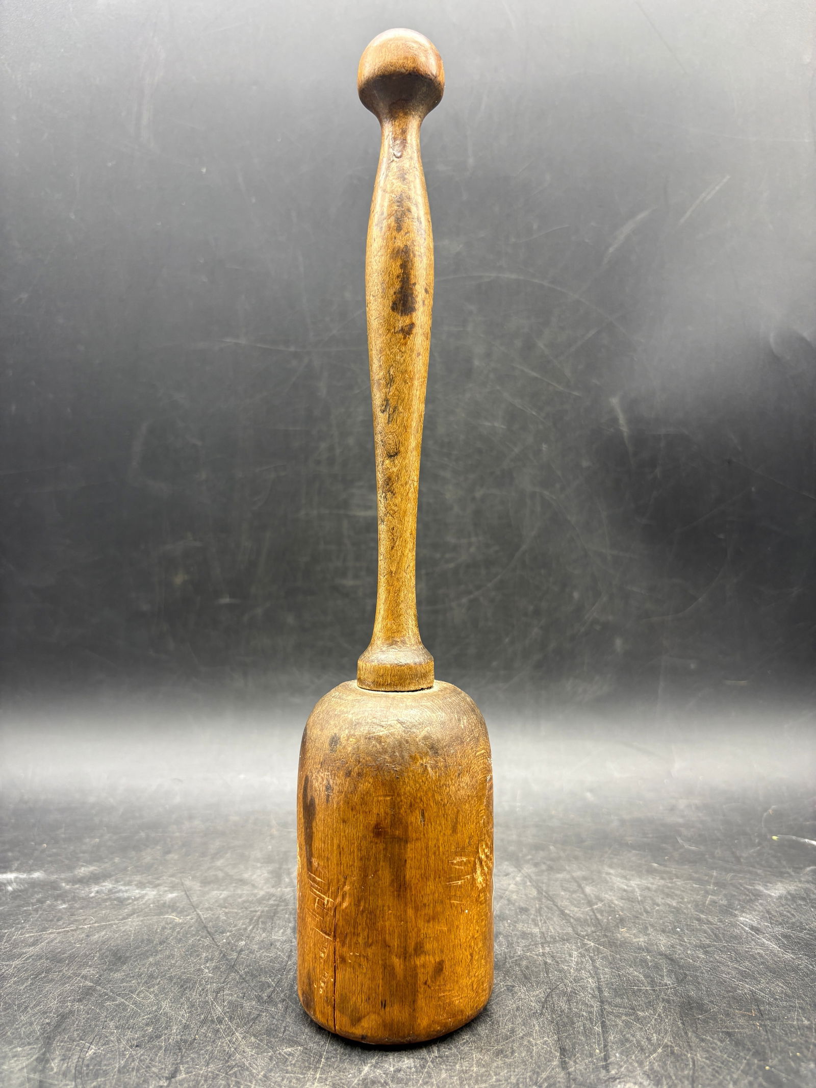 Antique Wooden Masher Great Patina - 7