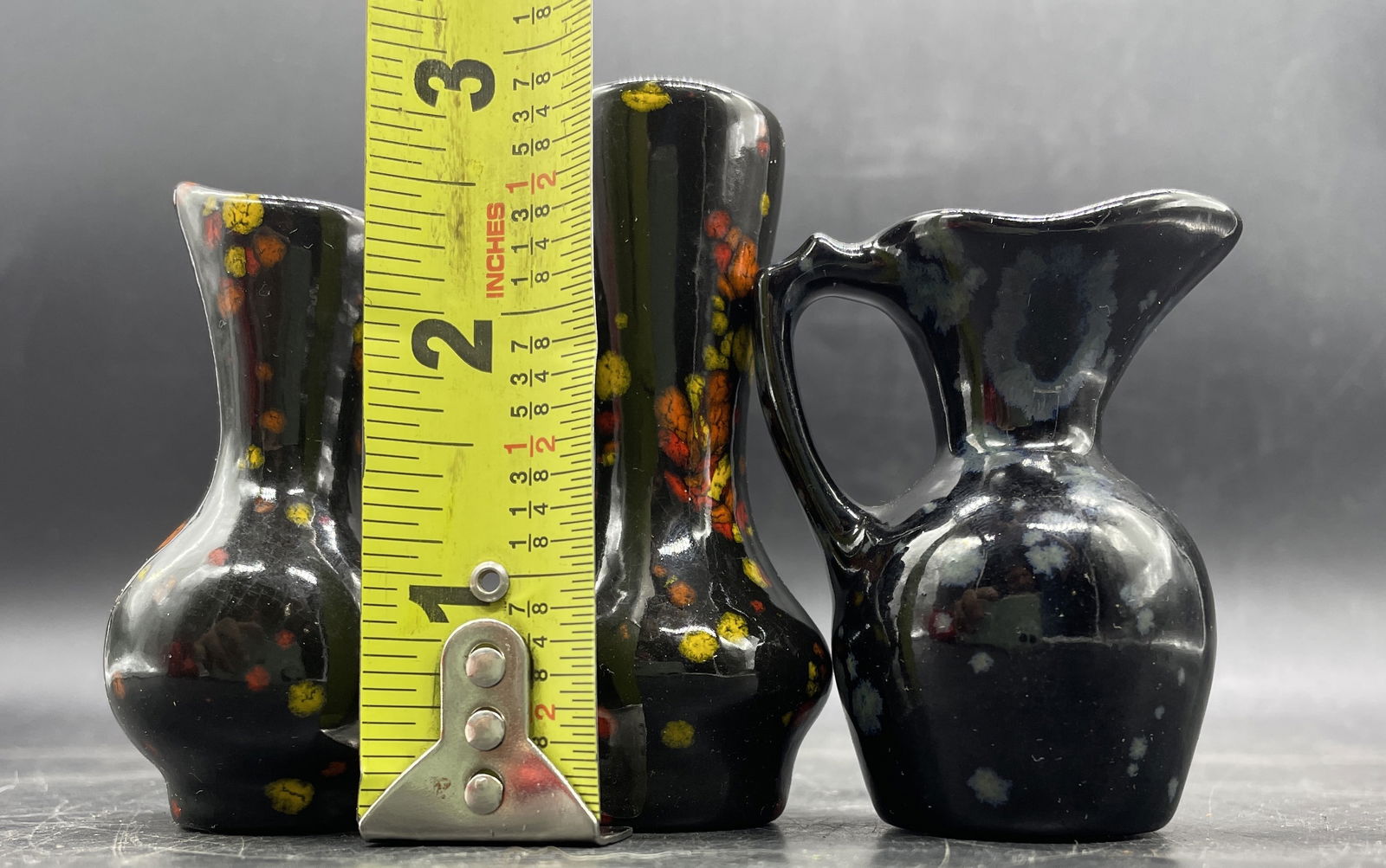 YATES Mid-Century Miniature Art Pottery 3pcs - 6