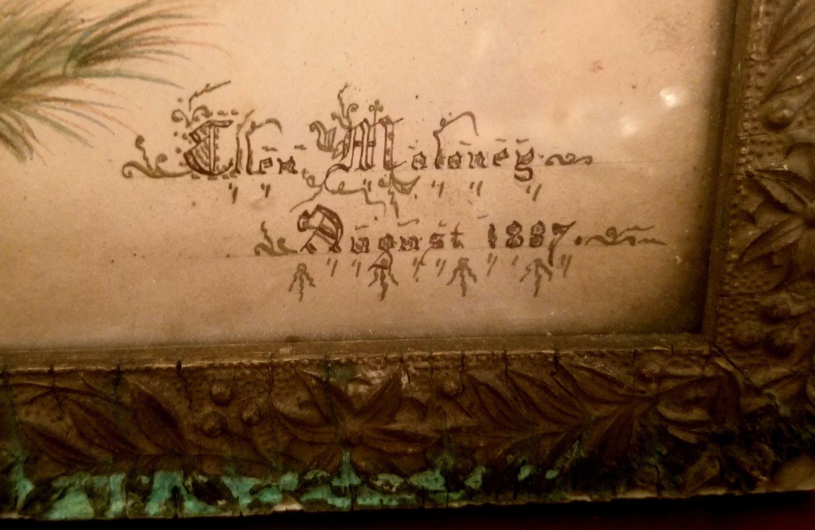 Watercolor of birds, flowers, a nest with eggs - 3