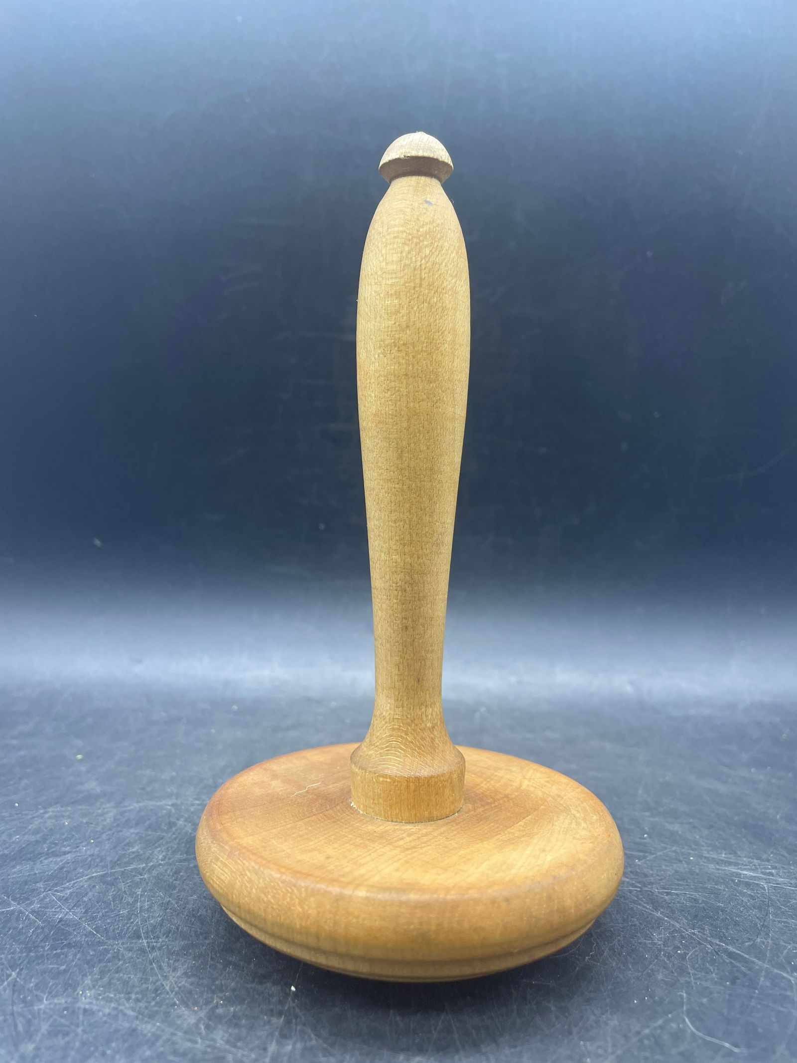 Antique Primitive Herb Crusher, Wood, Circular Carved Design With Handle - 6