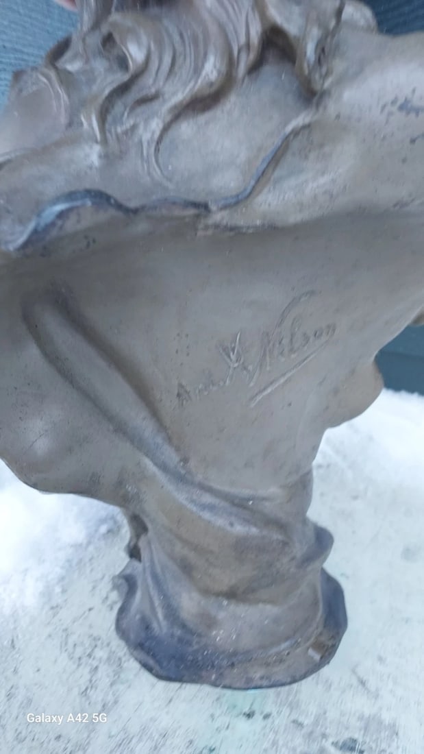 Anton Nelson Victorian bust beautiful woman. Great detail .18" tall - 4
