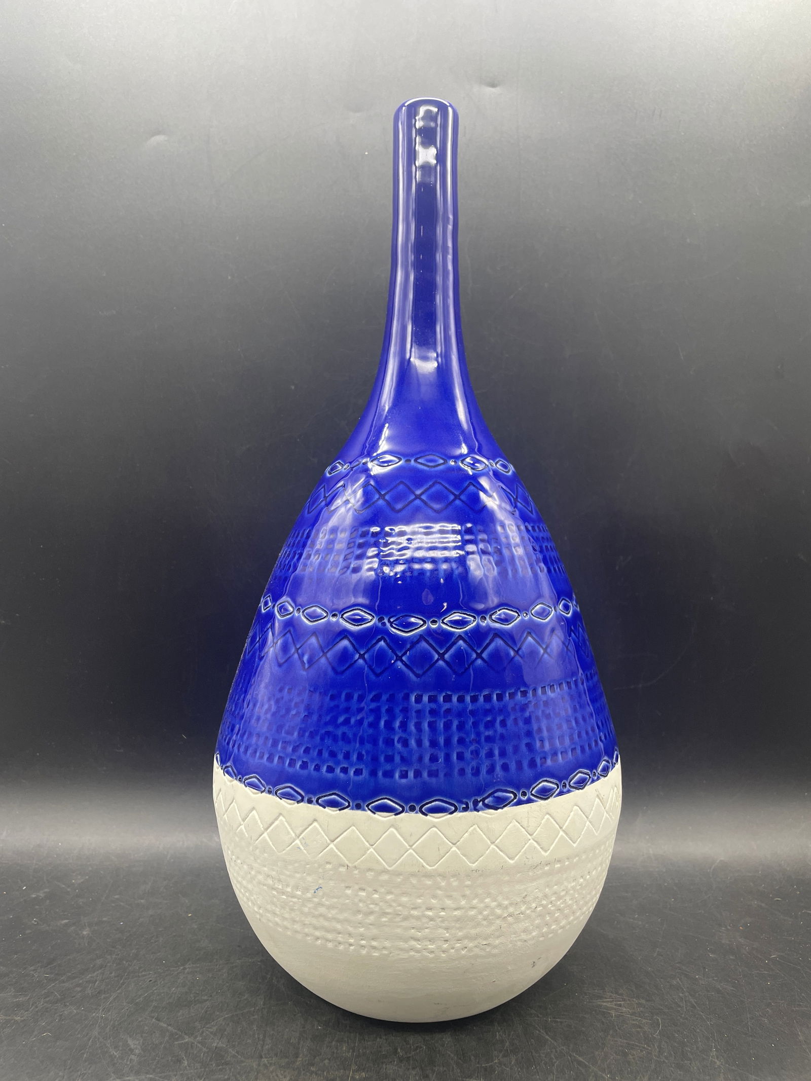 Mid-Century Modern Bitossi Style Ceramiche Tadinate Vase Italy 15" - 5